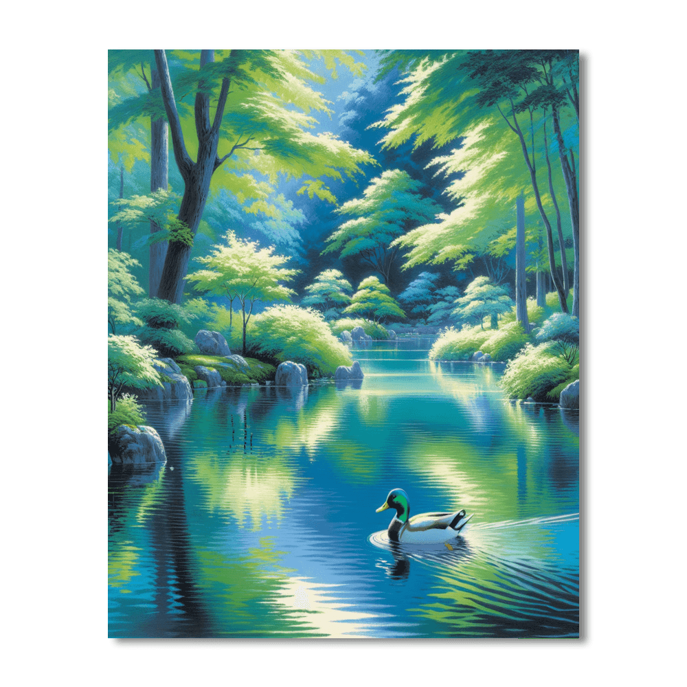 Duck's Pond Harmony Paint By Number
