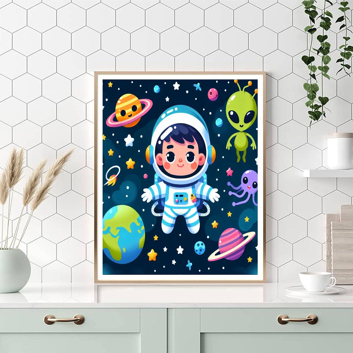 Galactic Space Expedition Paint By Numbers Art