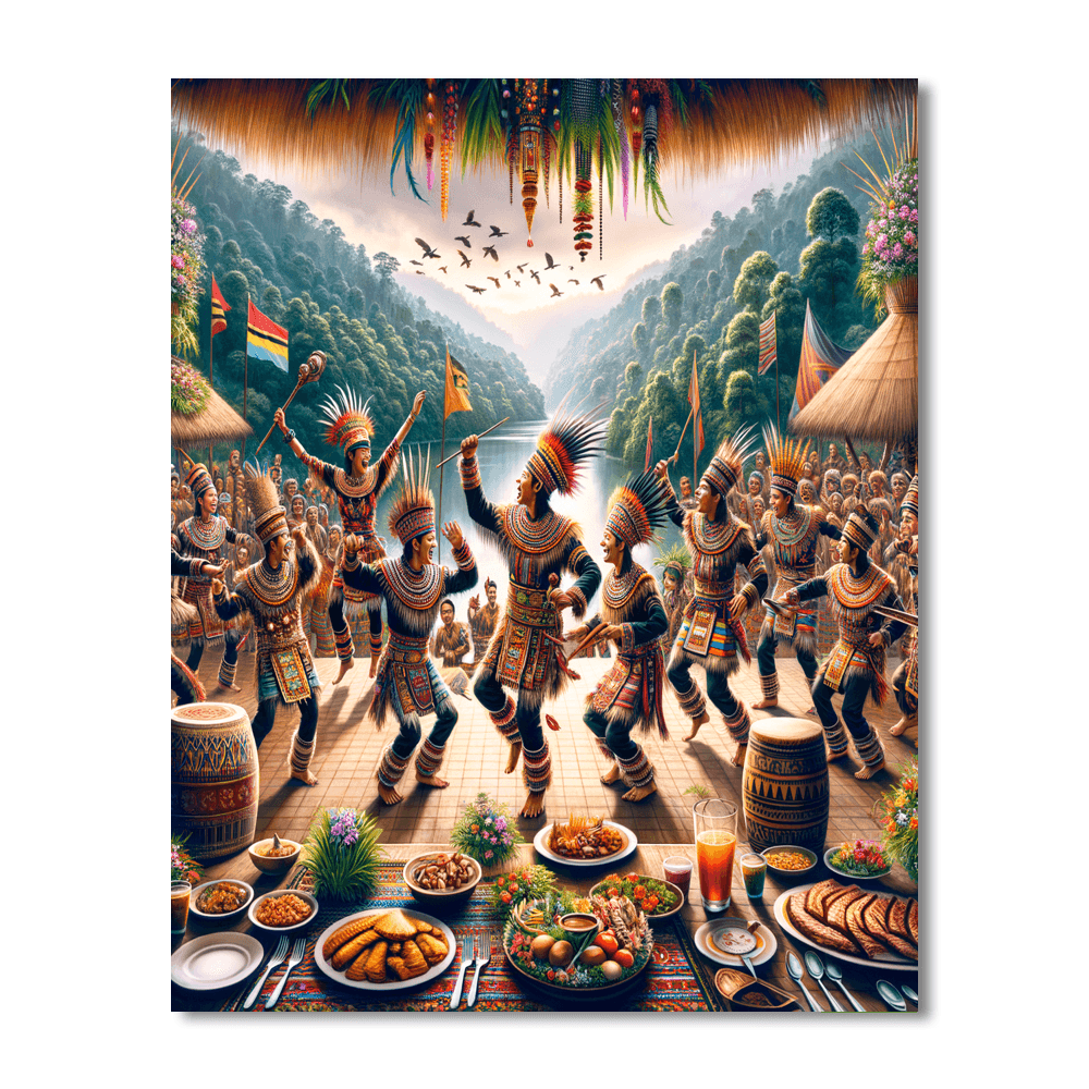 Gawai Dayak Festival - Malaysia Paint By Numbers Kits