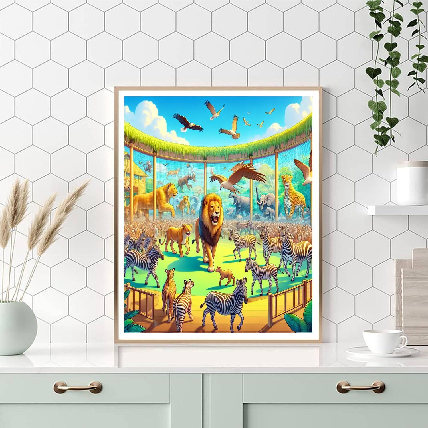 Playful Zoo Adventure Painting By Numbers Kit