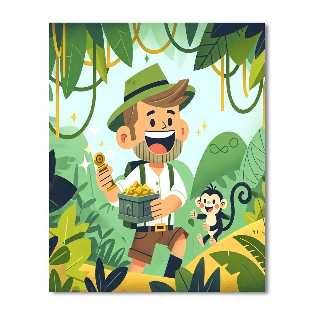 Jungle Treasure Hunt Numbered Painting Kits