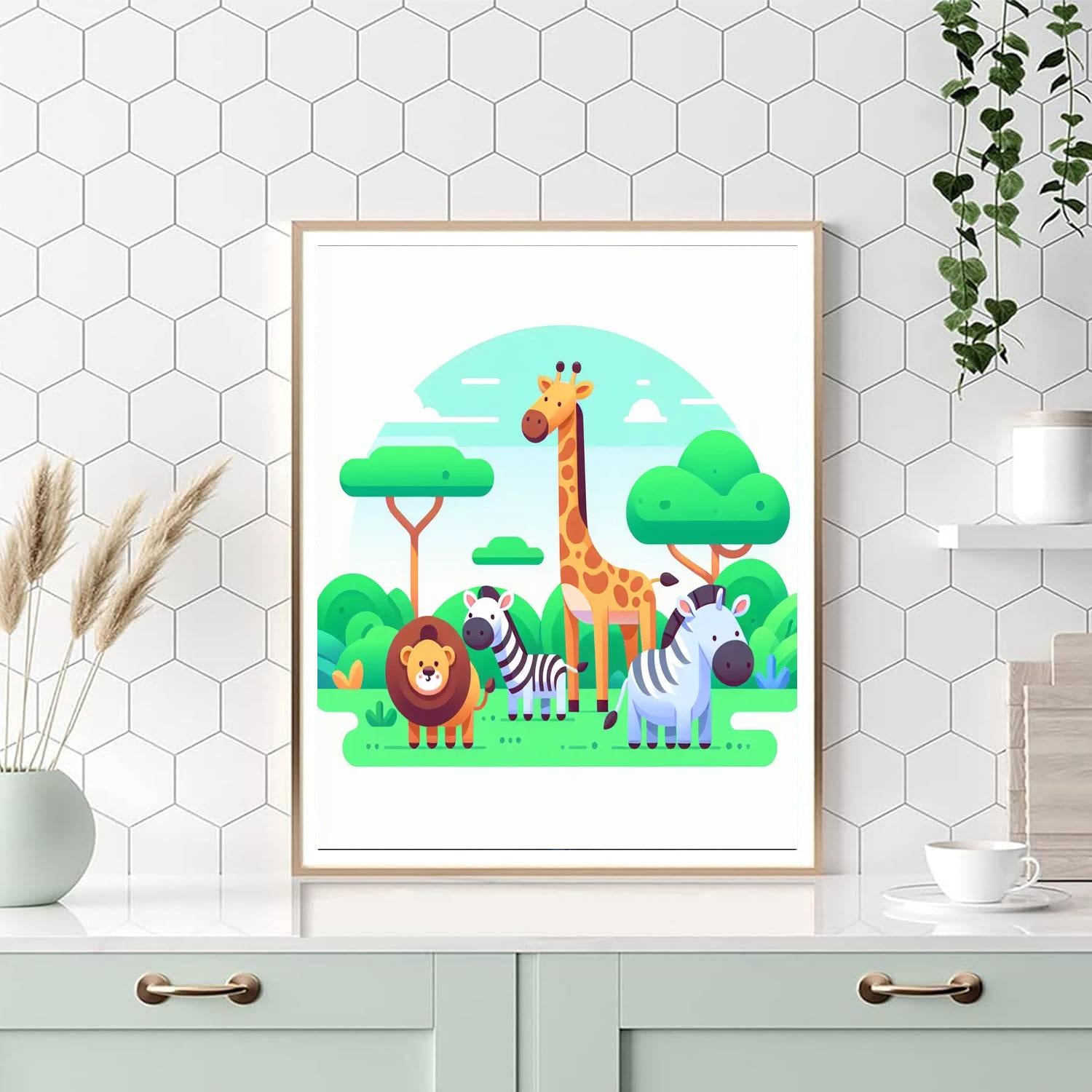 Zany Zoo Safari Numbered Painting Kits