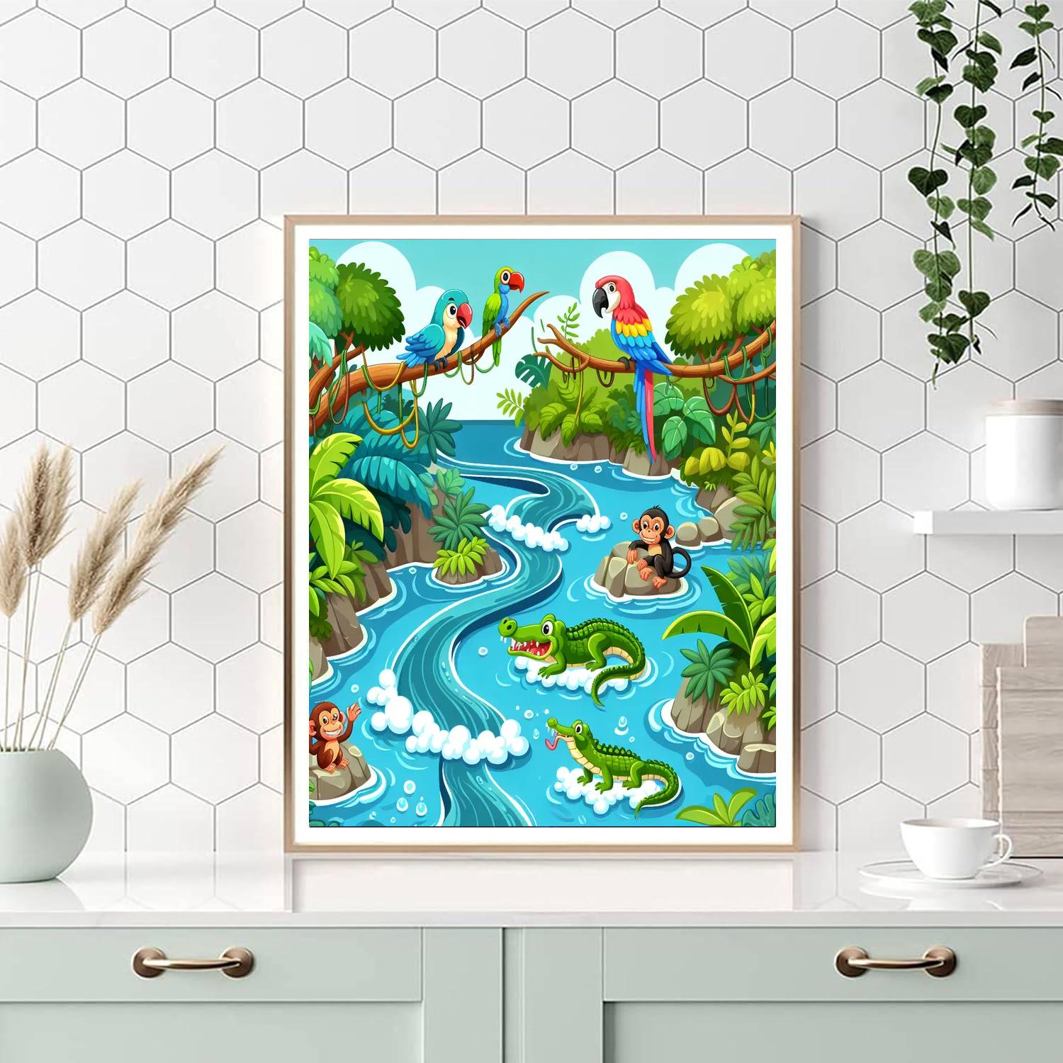 Wild Jungle River Ride Paint By Number