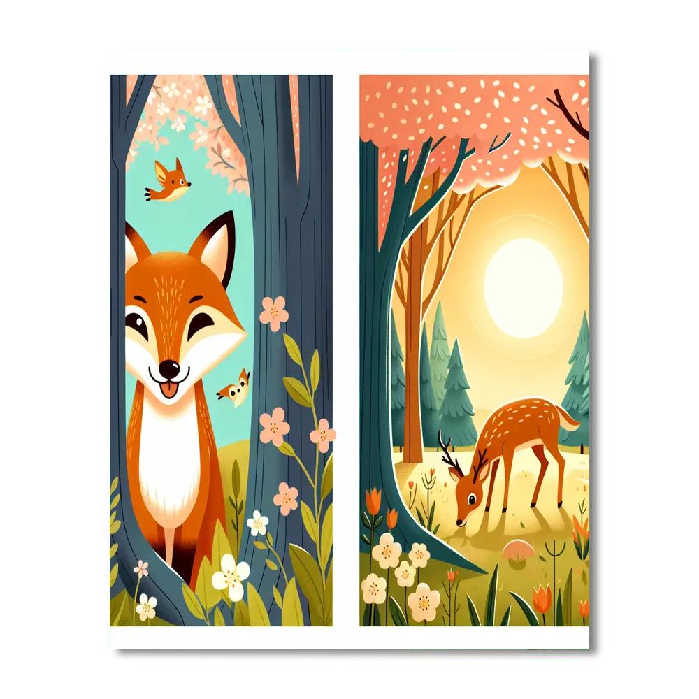 Woodland Friends Adventure Numbered Painting Kits