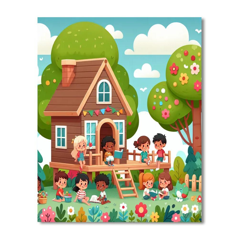 Friendship Treehouse Paint By Numbers