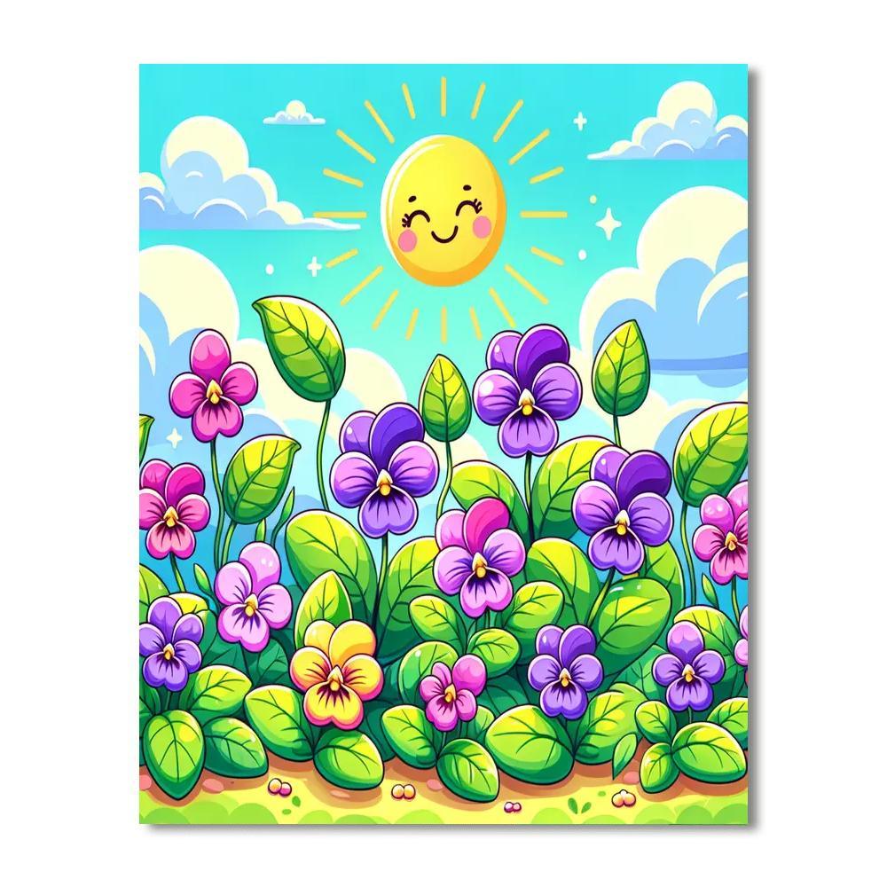 Vibrant Violets Paint By Numbers Art