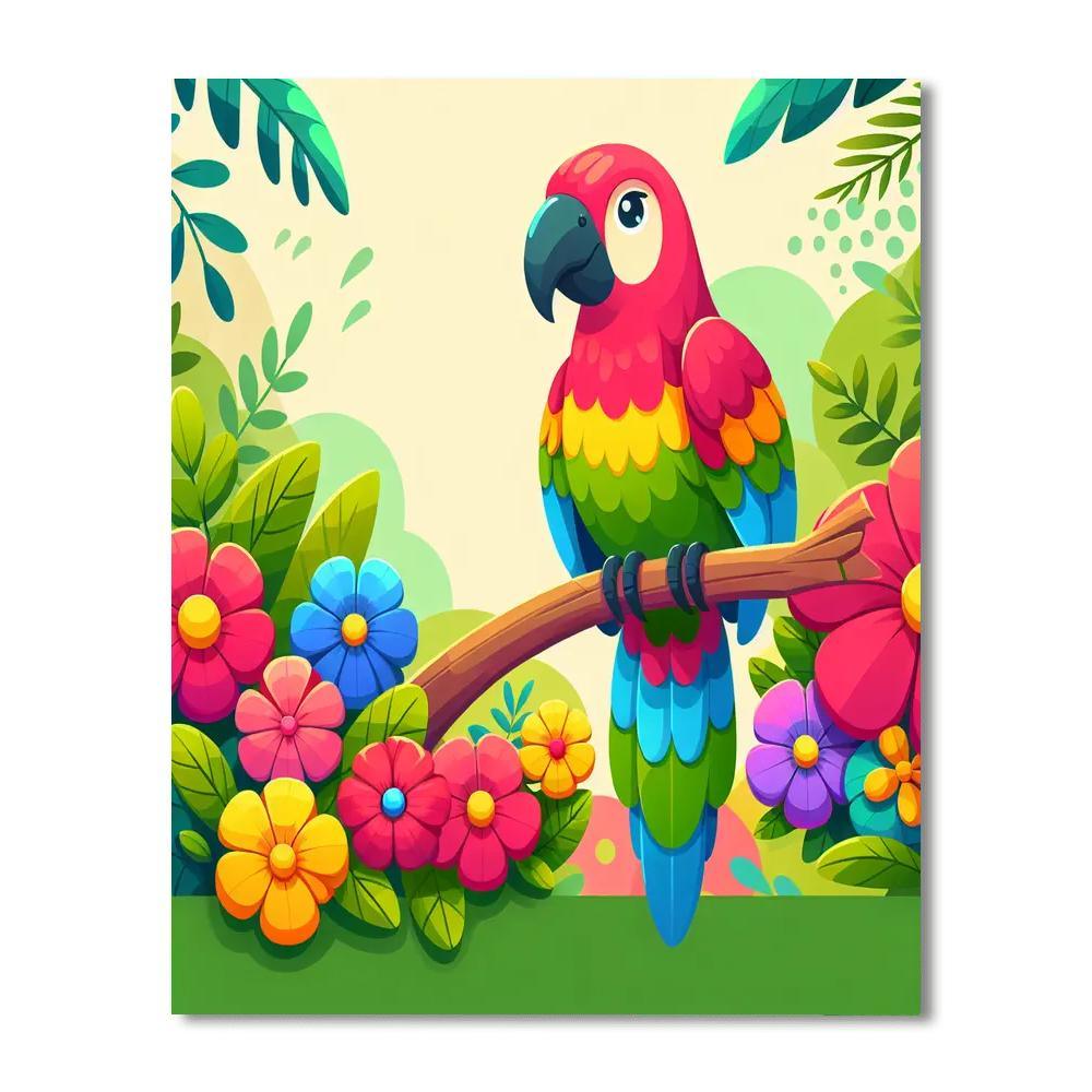 Rainbow Parrot Paradise Paint By Numbers Kits
