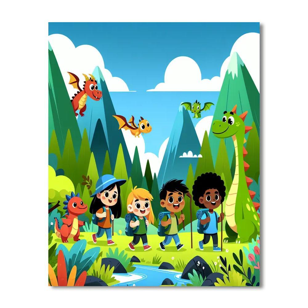Dragon's Valley Adventure Paint By Numbers Kits