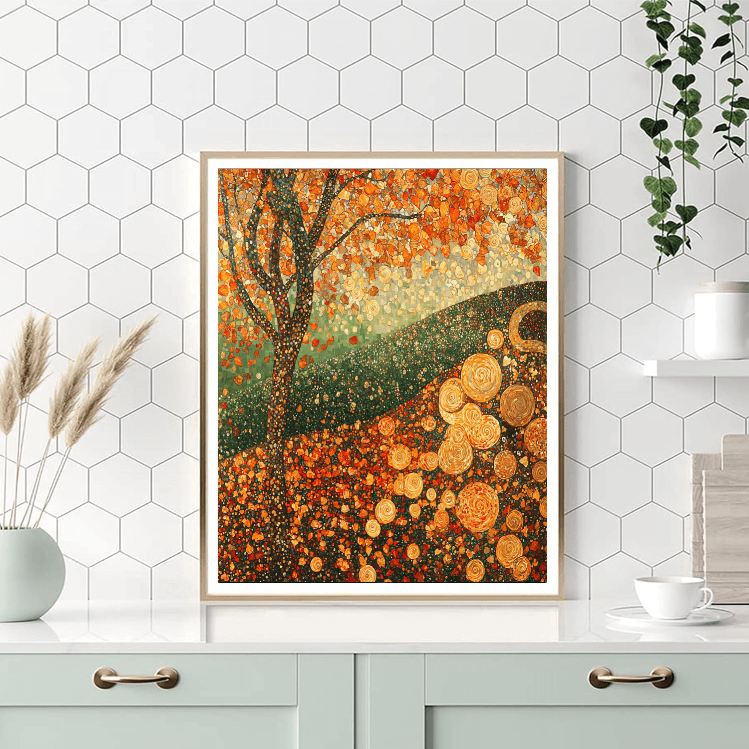 Gustav Klimt Inspired The Dance Of Autumn Leaves  Paint By Numbers Kits