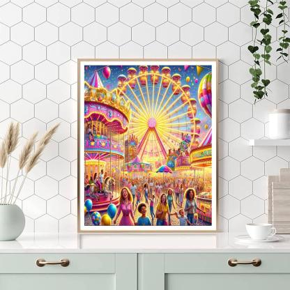 Joyful Day At The Fair Number Painting