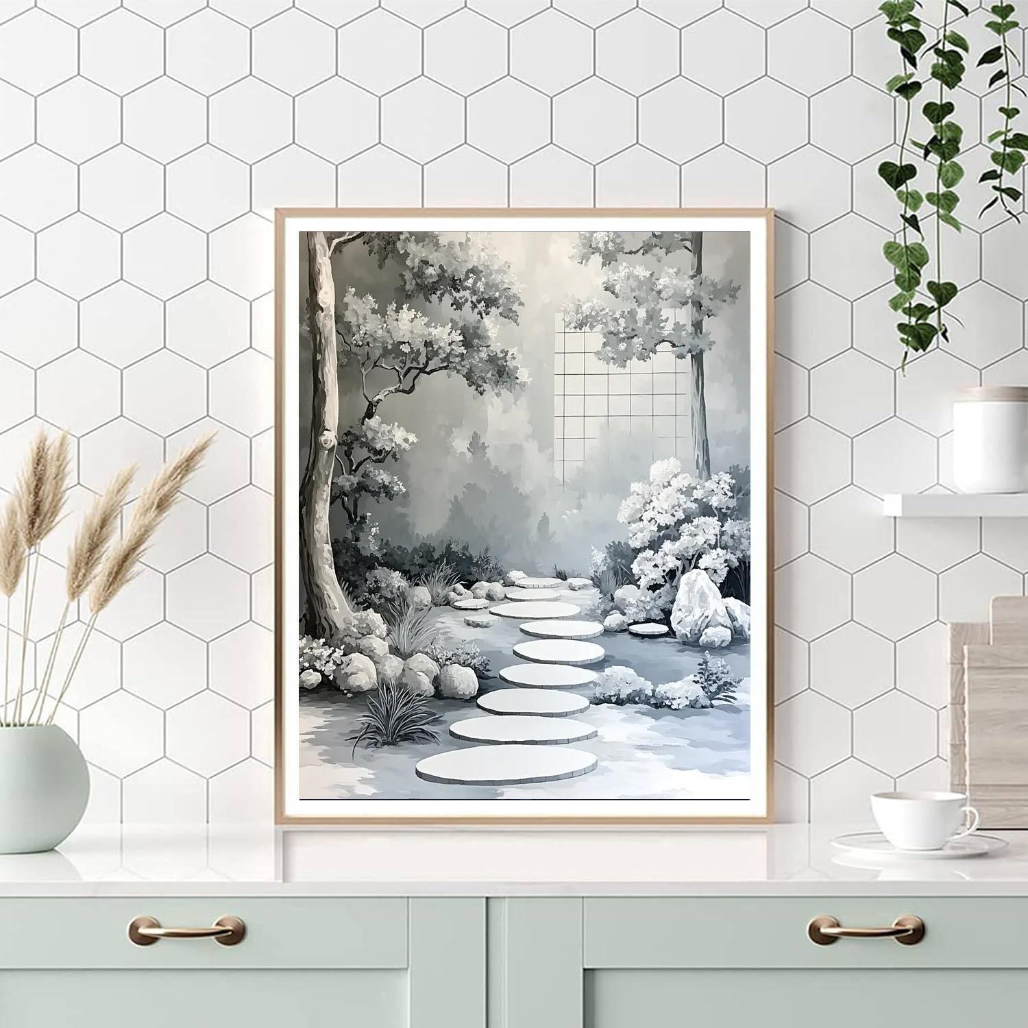 Agnes Martin Inspired Tranquil Zen Meditation  Paint By Numbers Kits
