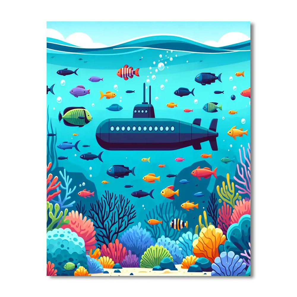Underwater Discovery Voyage Painting Number Kit