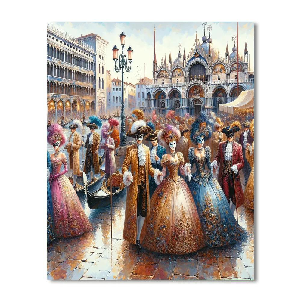 Venice Carnival - Venice Number Painting