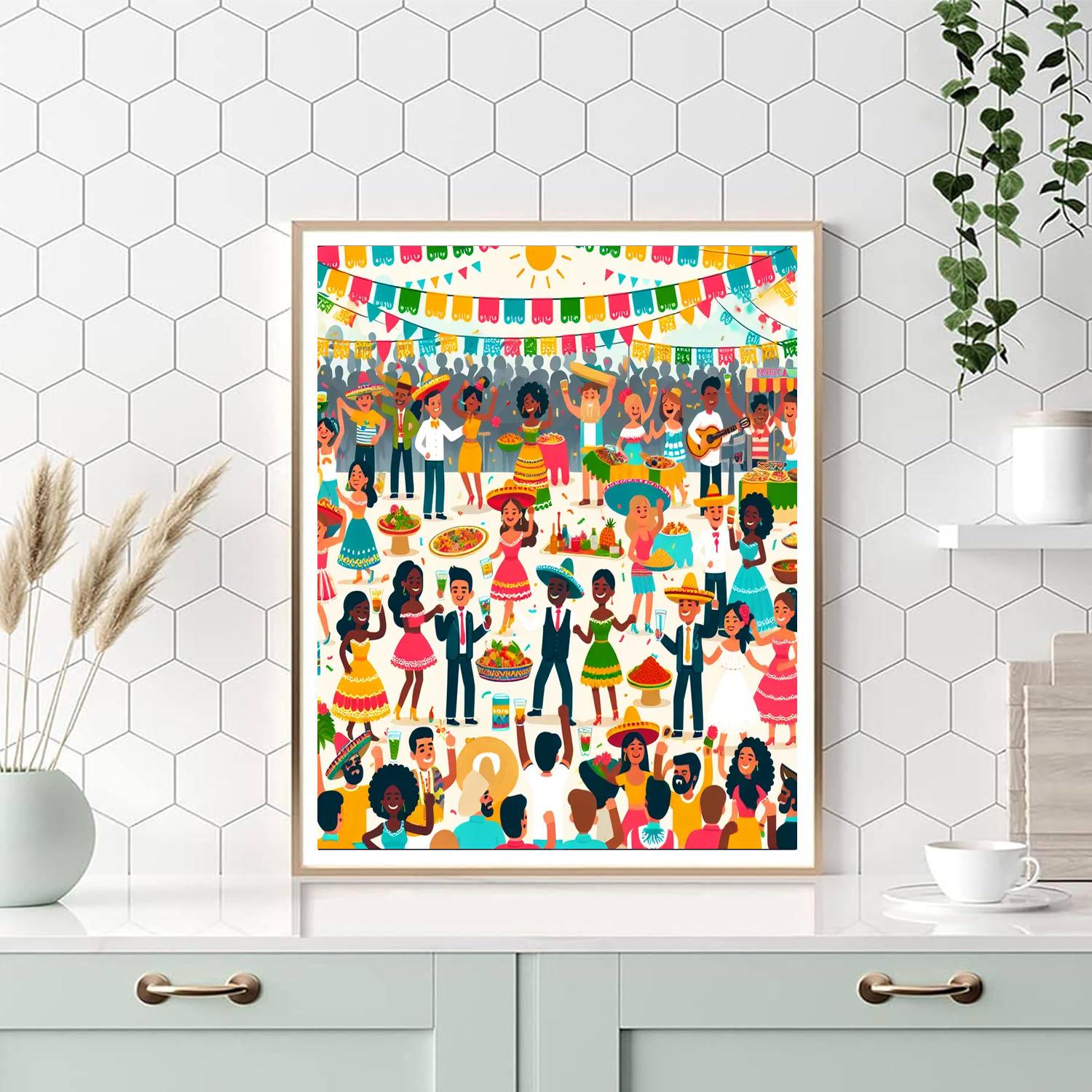 Festive Fiesta Fun Painting Number Kit