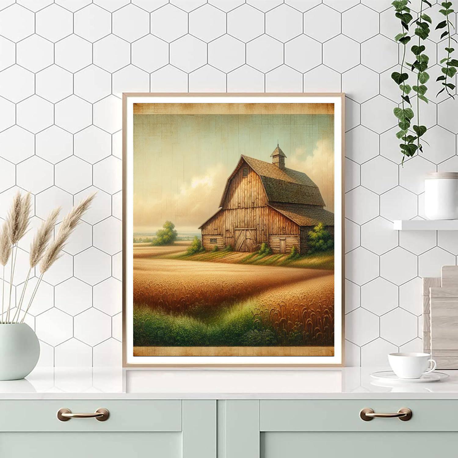 Rustic Barnyard Serenity DIY Paint By Numbers