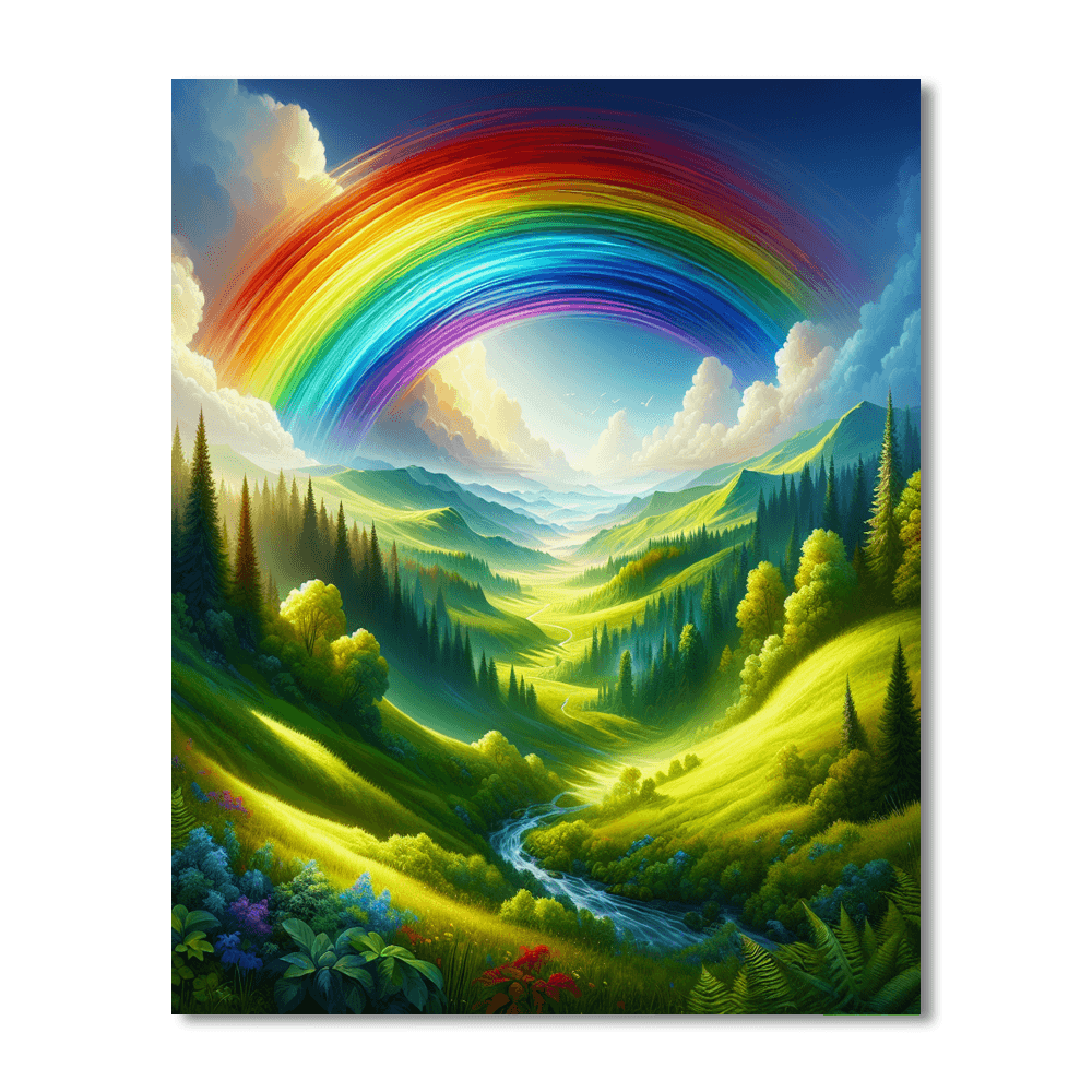 Radiant Rainbow Oasis Paint By Numbers Kits