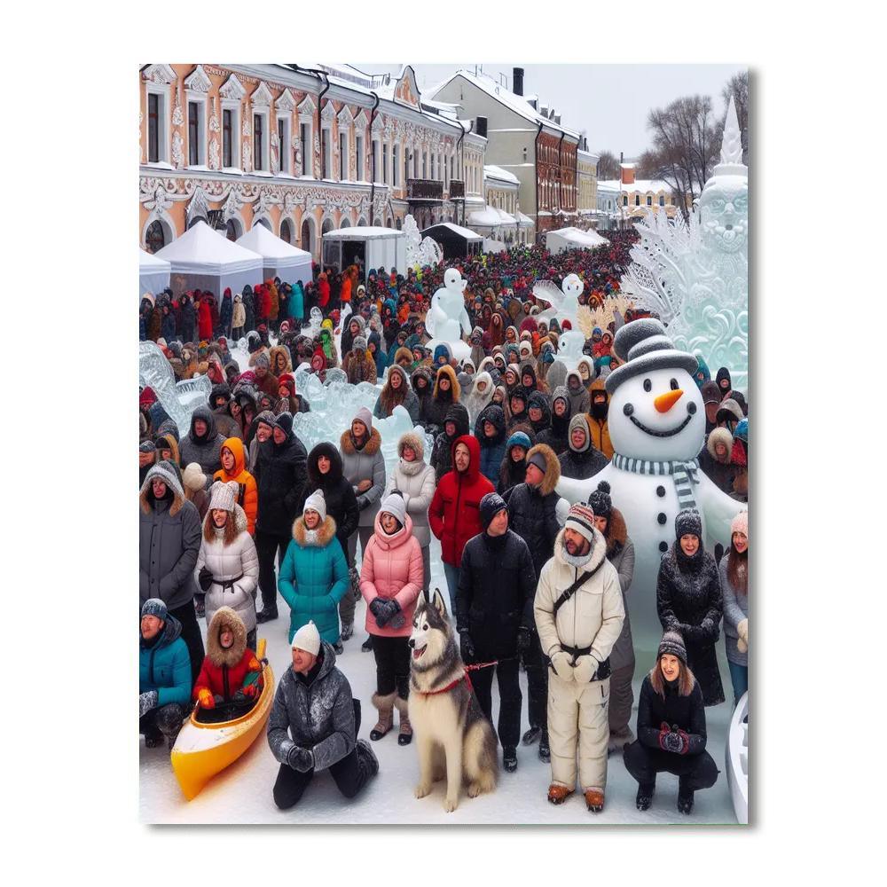 Winter Carnival - Quebec City Numbered Painting Kits