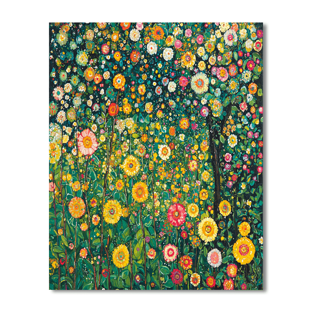 Gustav Klimt Inspired Whimsical Garden Dreams  Paint By Number
