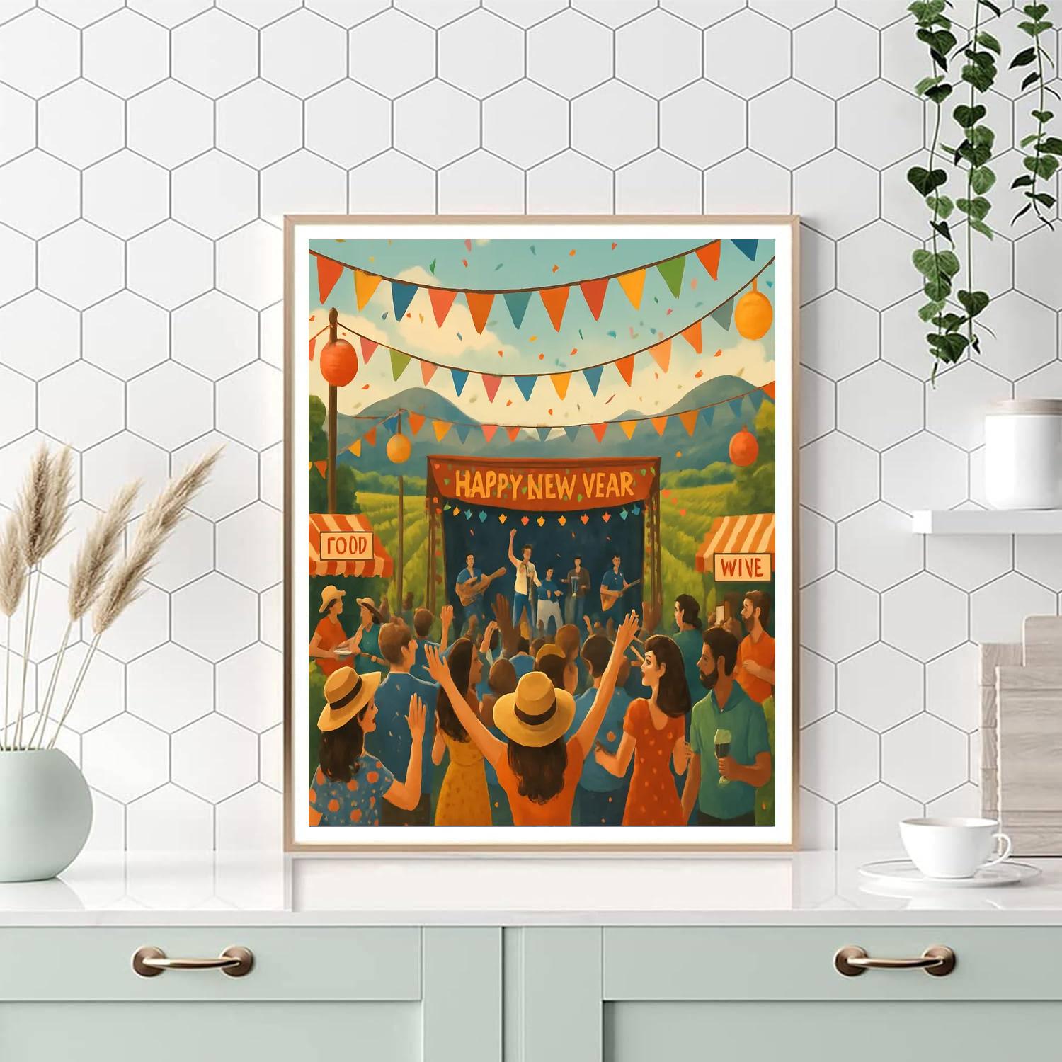 Rhythm And Vines Festival Paint By Number