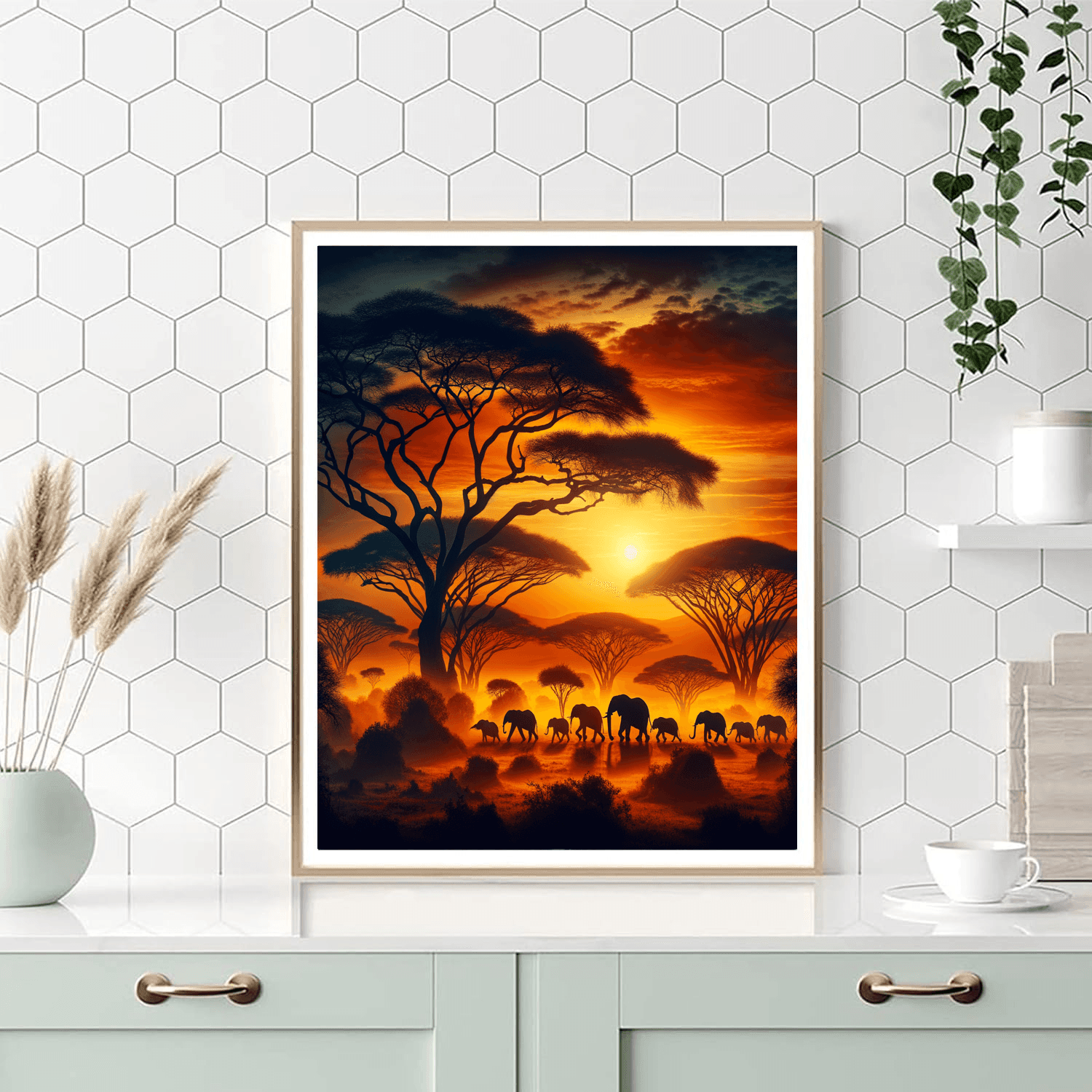 Safari At Dawn DIY Paint By Numbers