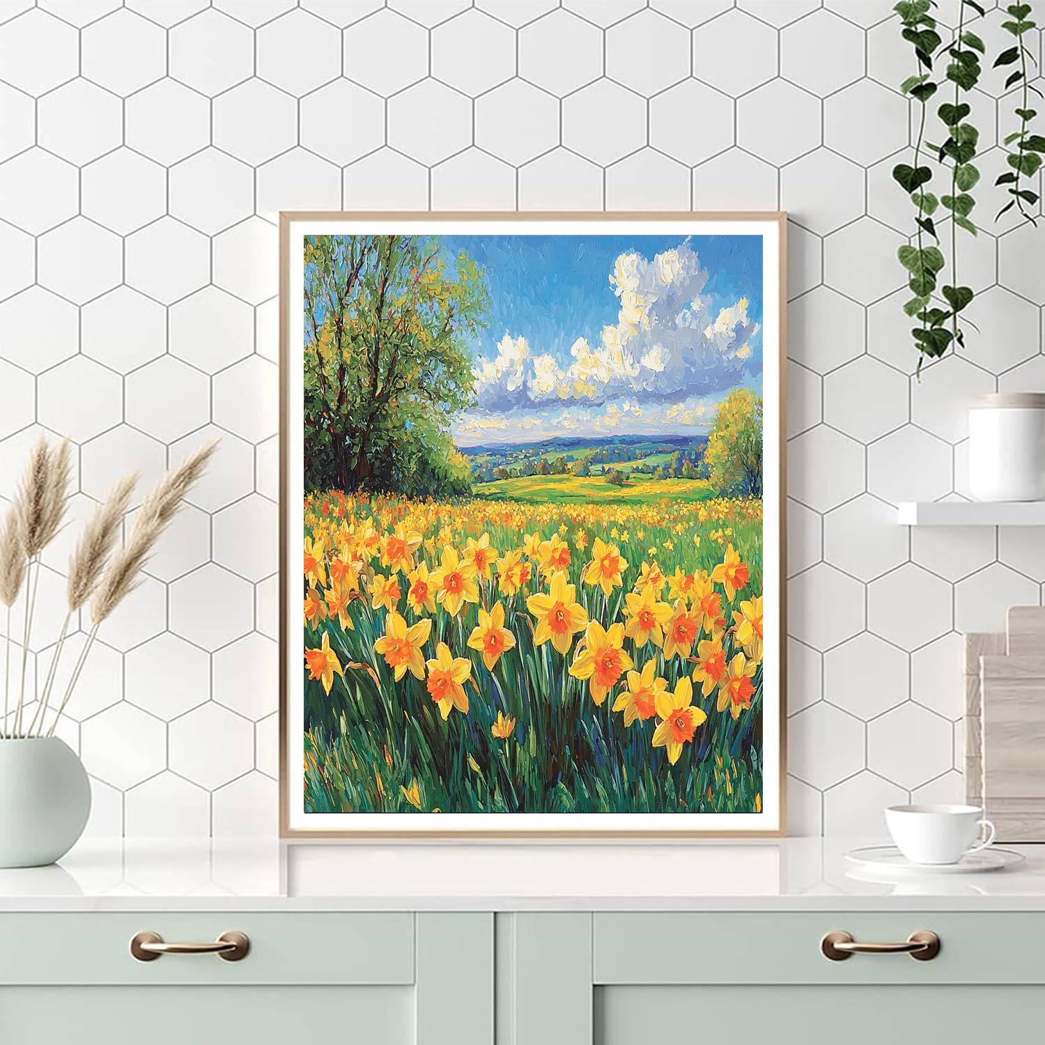 Claude Monet Inspired Dancing Daffodils  Paint By Numbers Kits