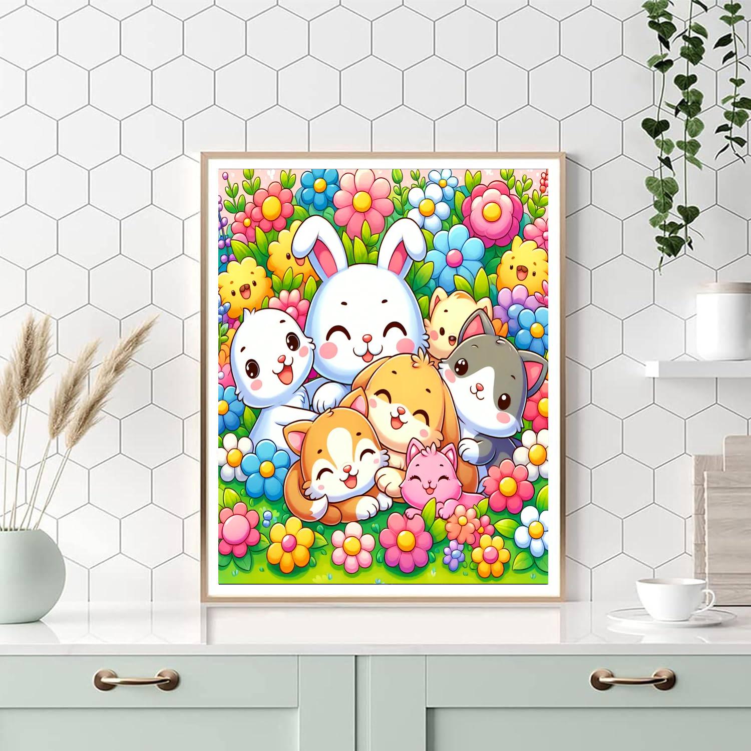 Charming Cuddly Creatures Painting Number Kit