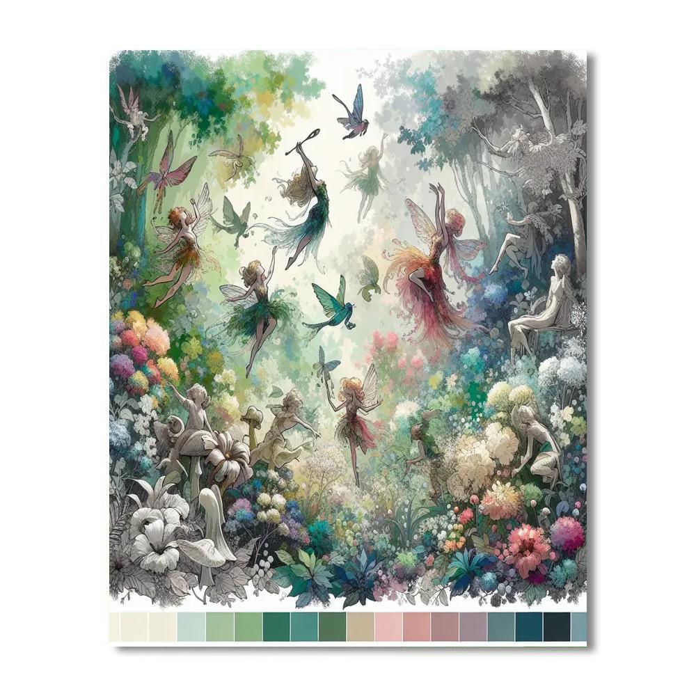 Fairy Woodland Gathering Numbered Painting Kits