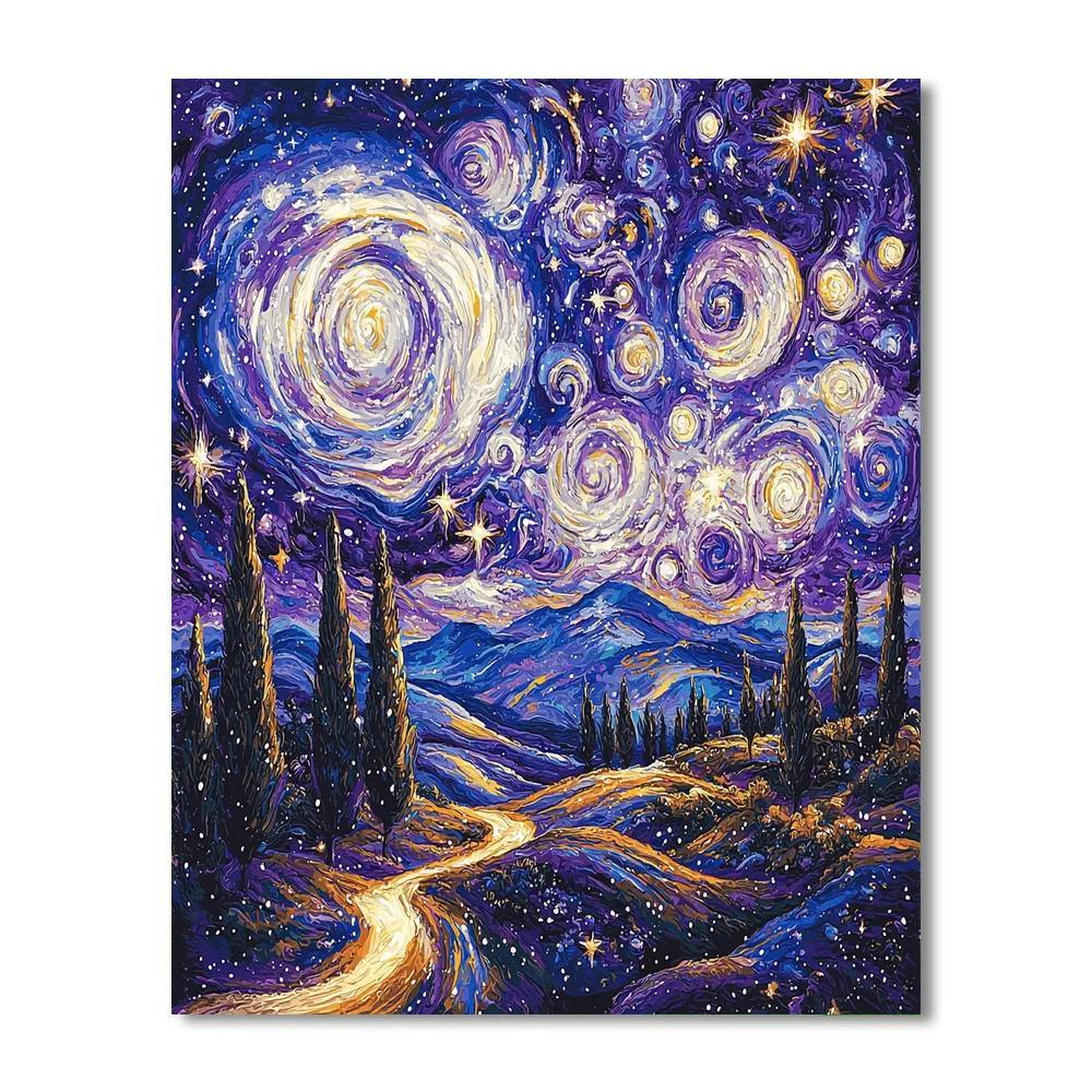 Michelangelo Inspired Celestial Rhythm  Painting By Numbers Kit