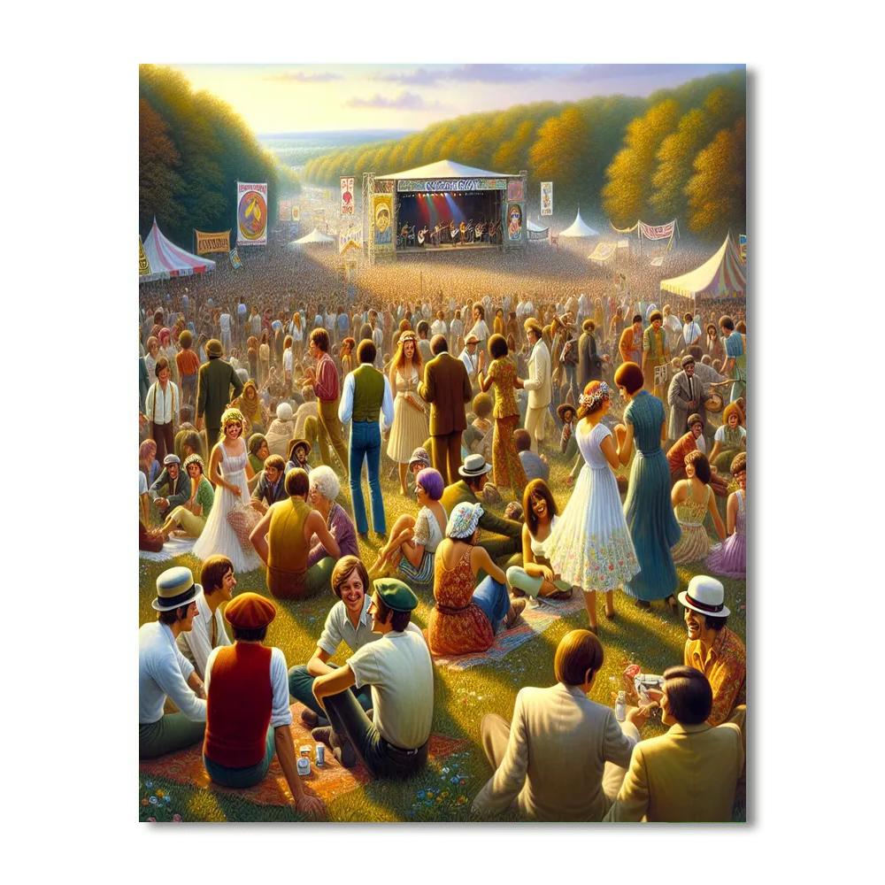 Woodstock Festival - Bethel Numbered Painting Kits