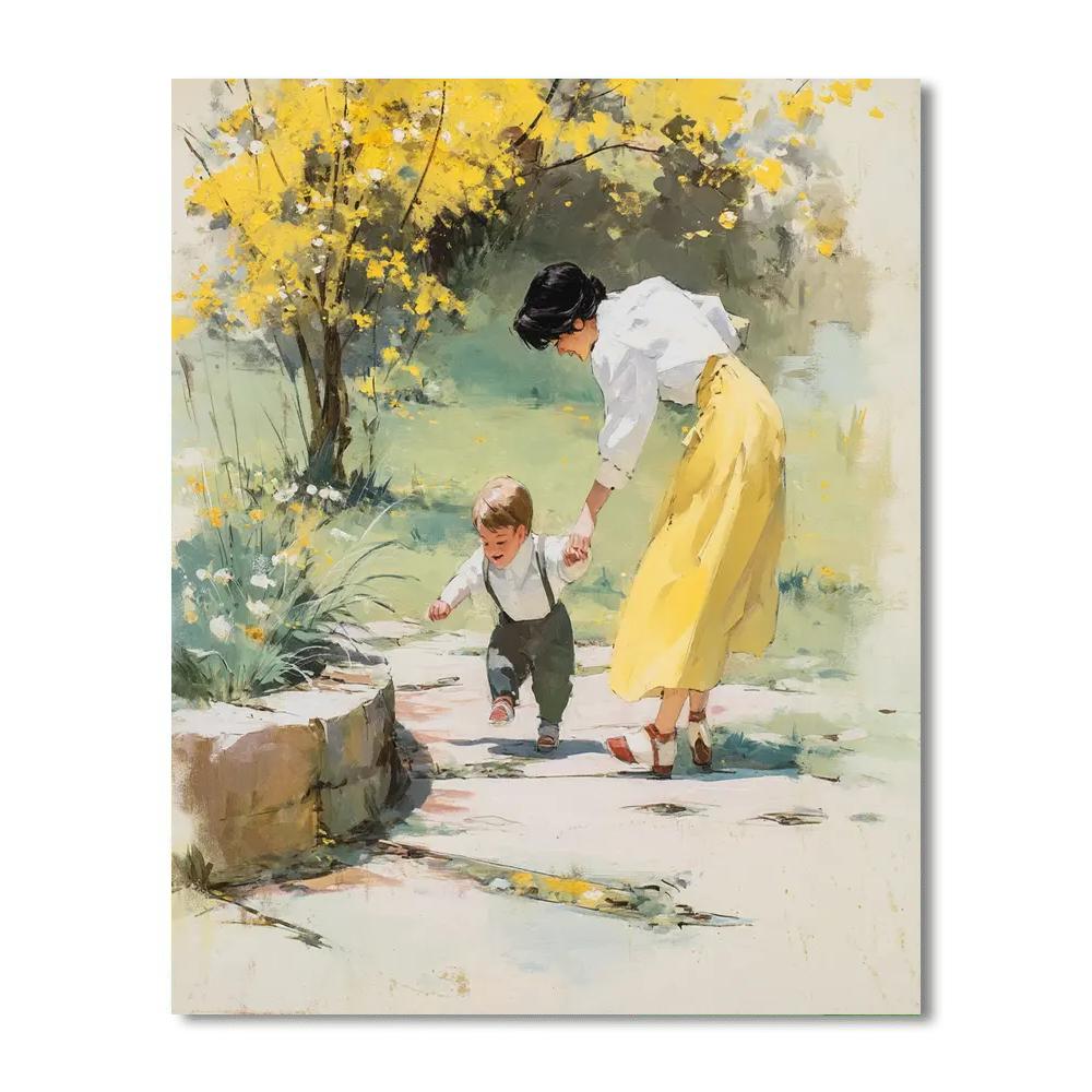 Her First Steps Painting Number Kit