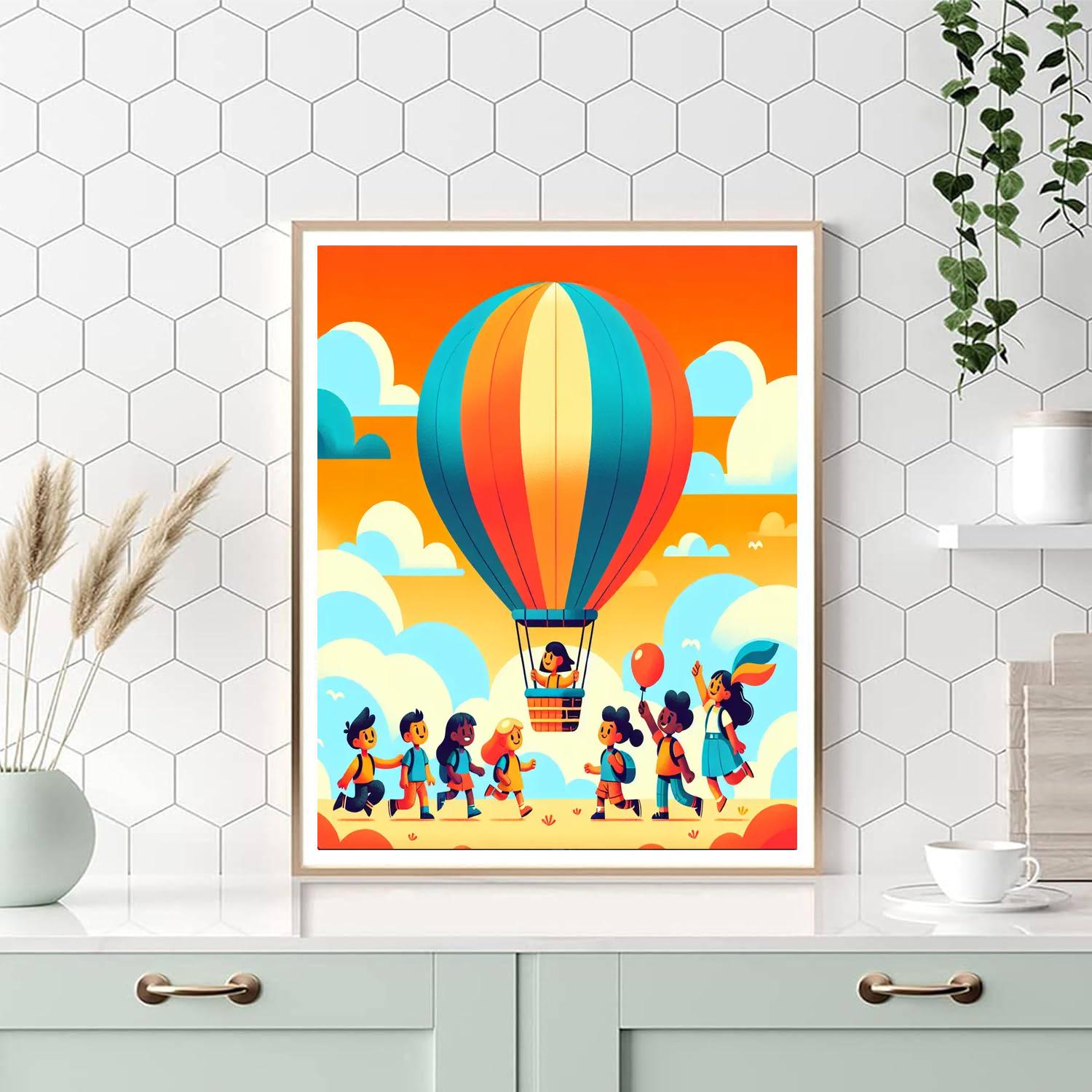 Balloon Adventure Ride DIY Paint By Numbers