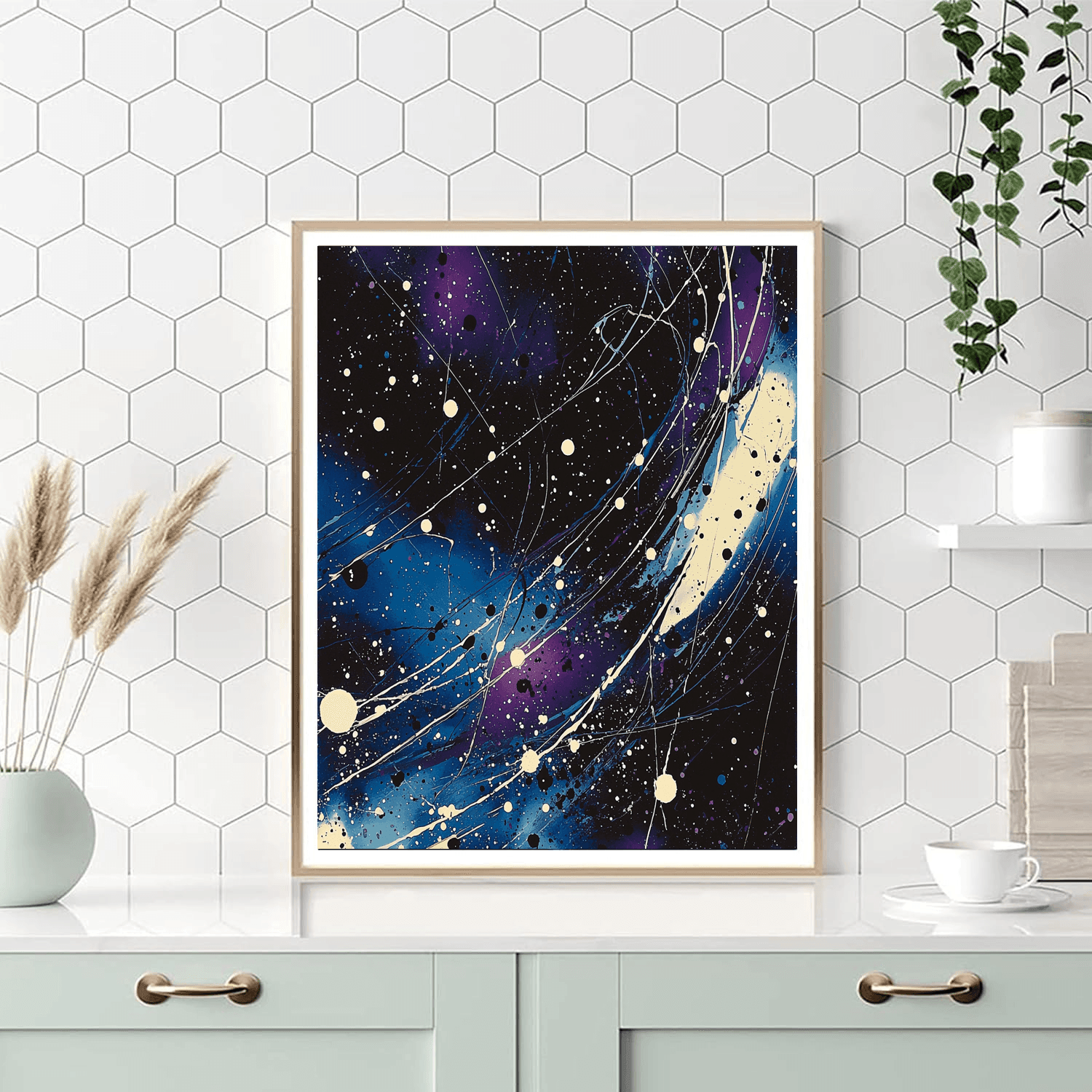 Jackson Pollock Inspired Stellar Odyssey  Numbered Painting Kits