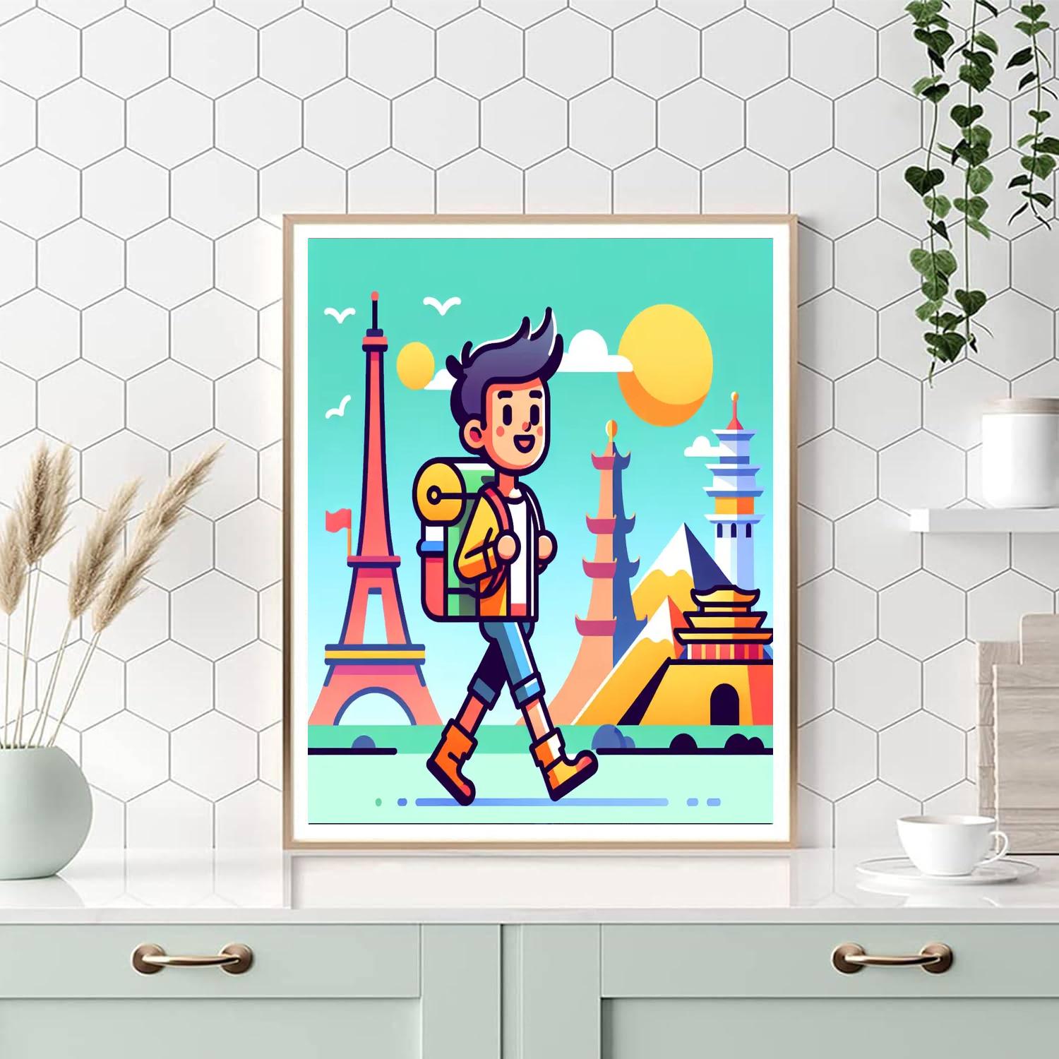 World Traveler Adventure Painting By Numbers Kit