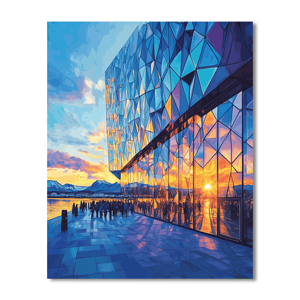 Reykjavik’s Harpa Concert Hall DIY Paint By Numbers
