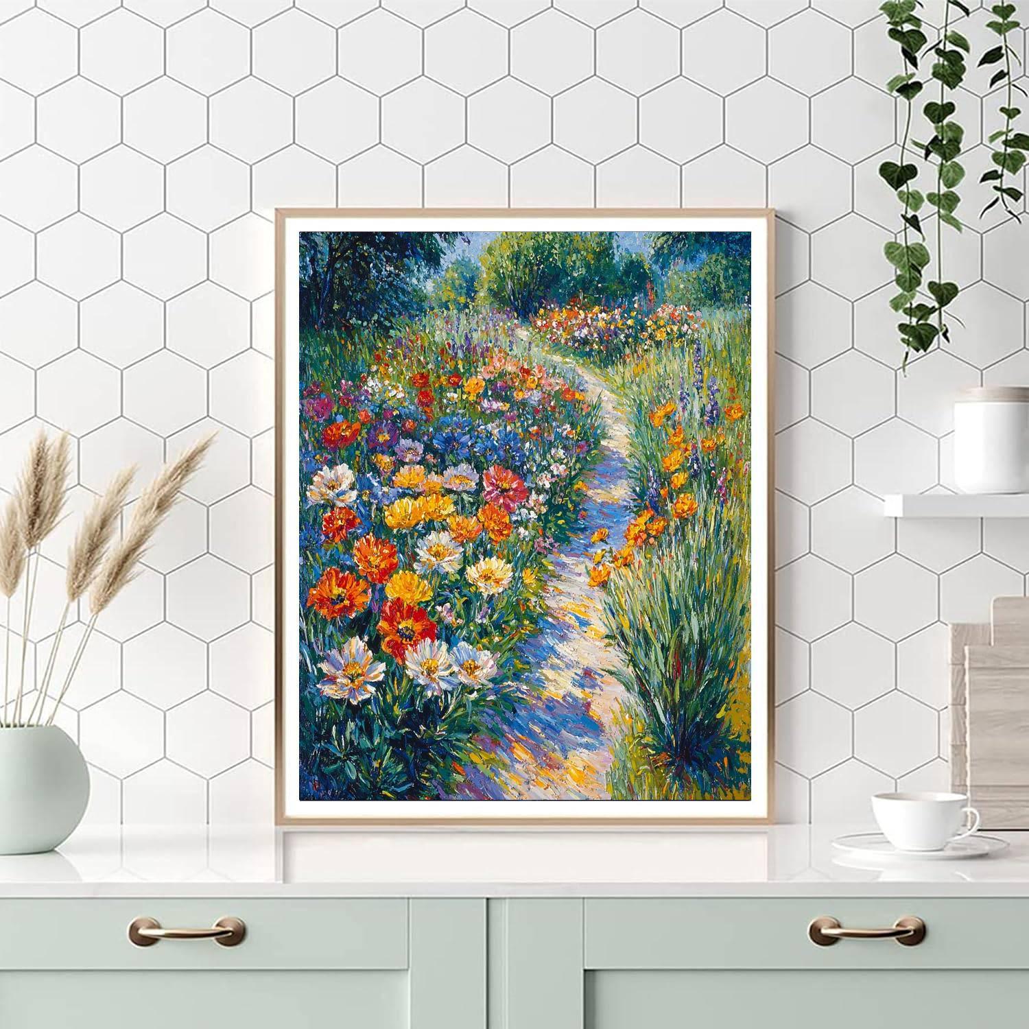Berthe Morisot Inspired Impressionist Flower Garden  Paint By Numbers