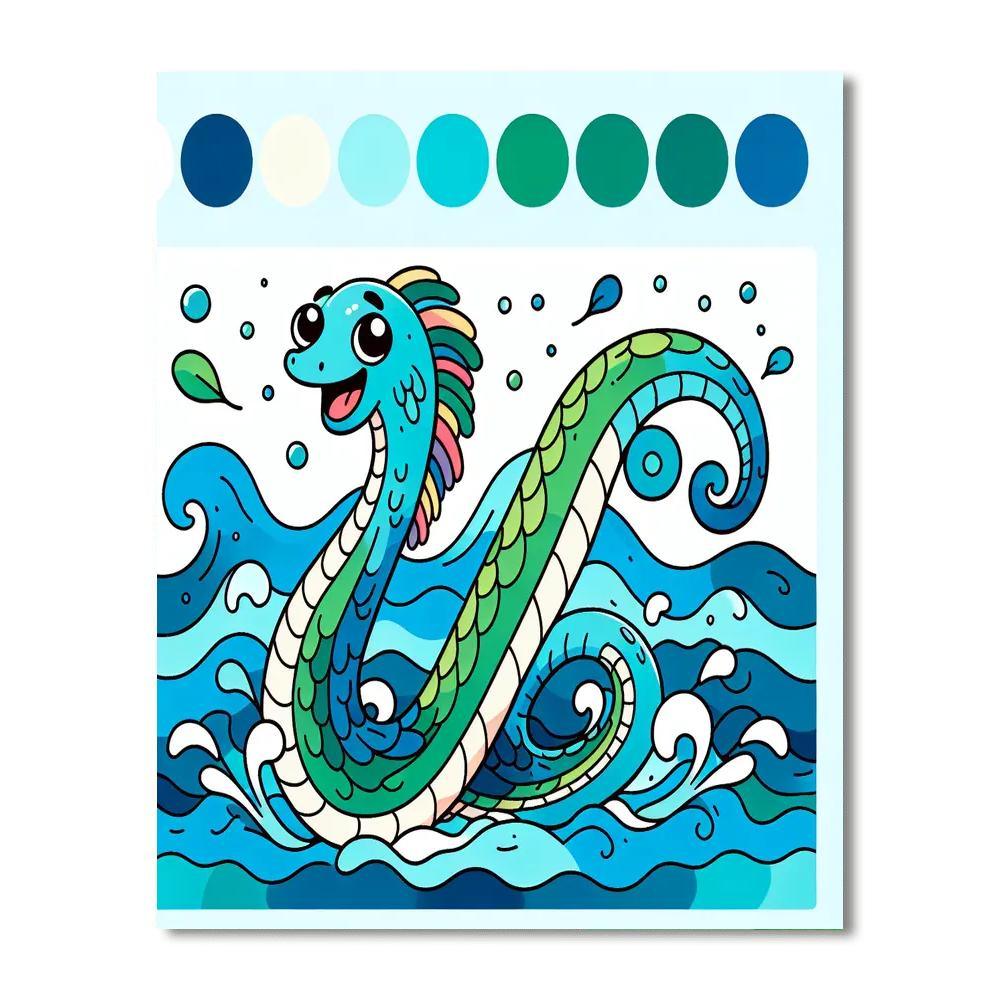 Mystical Sea Serpent Saga Painting By Numbers Kit
