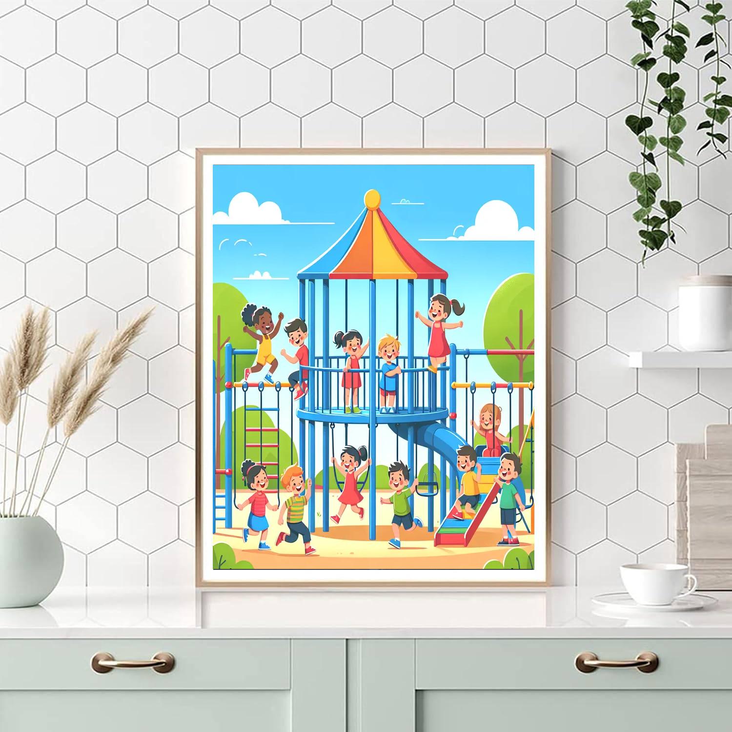 Jungle Gym Fun Paint By Numbers Art