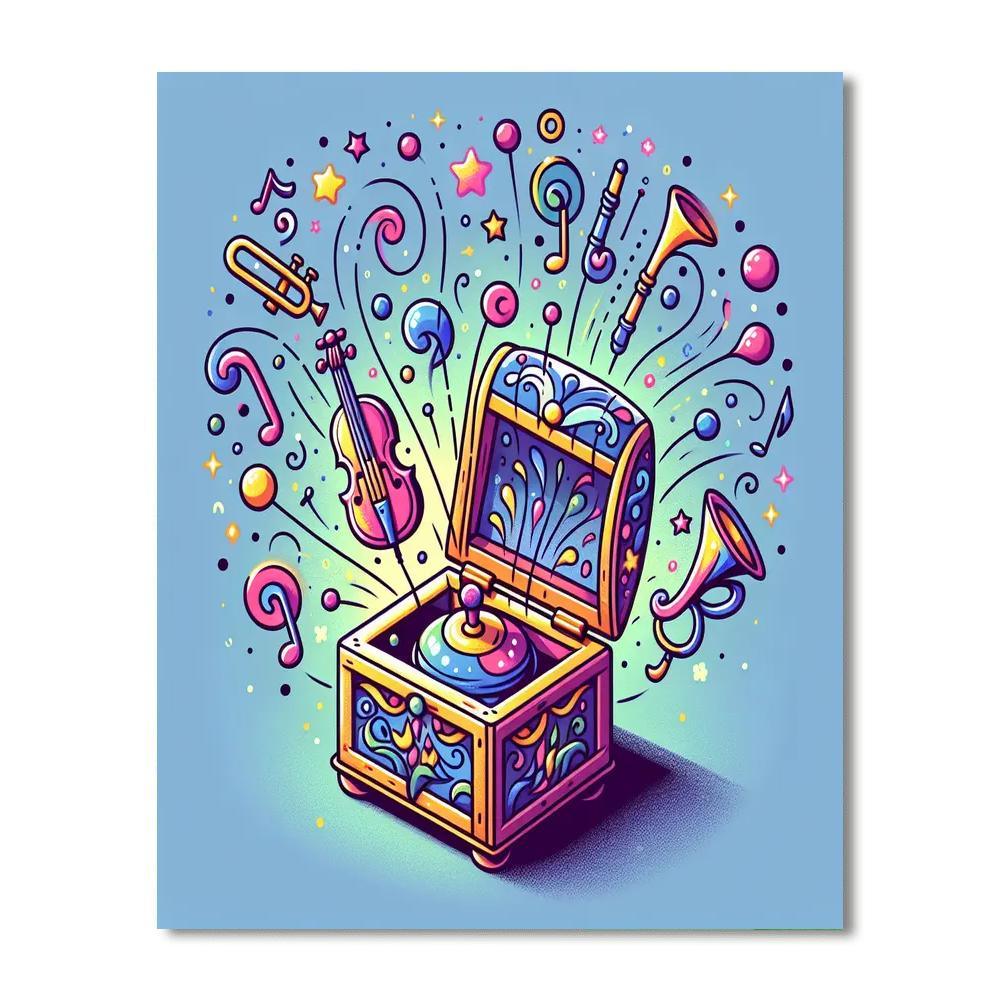 Magical Music Box Number Painting