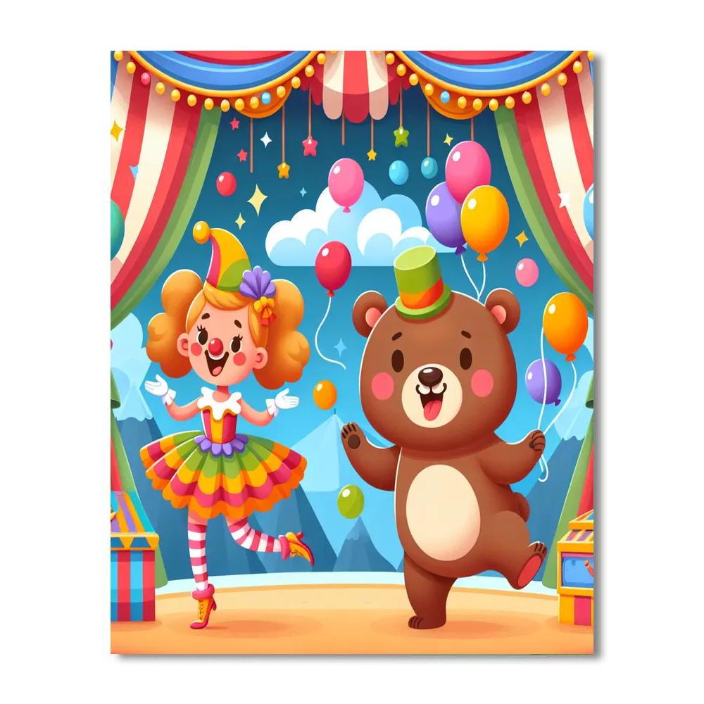 Cute Circus Fun Paint By Number