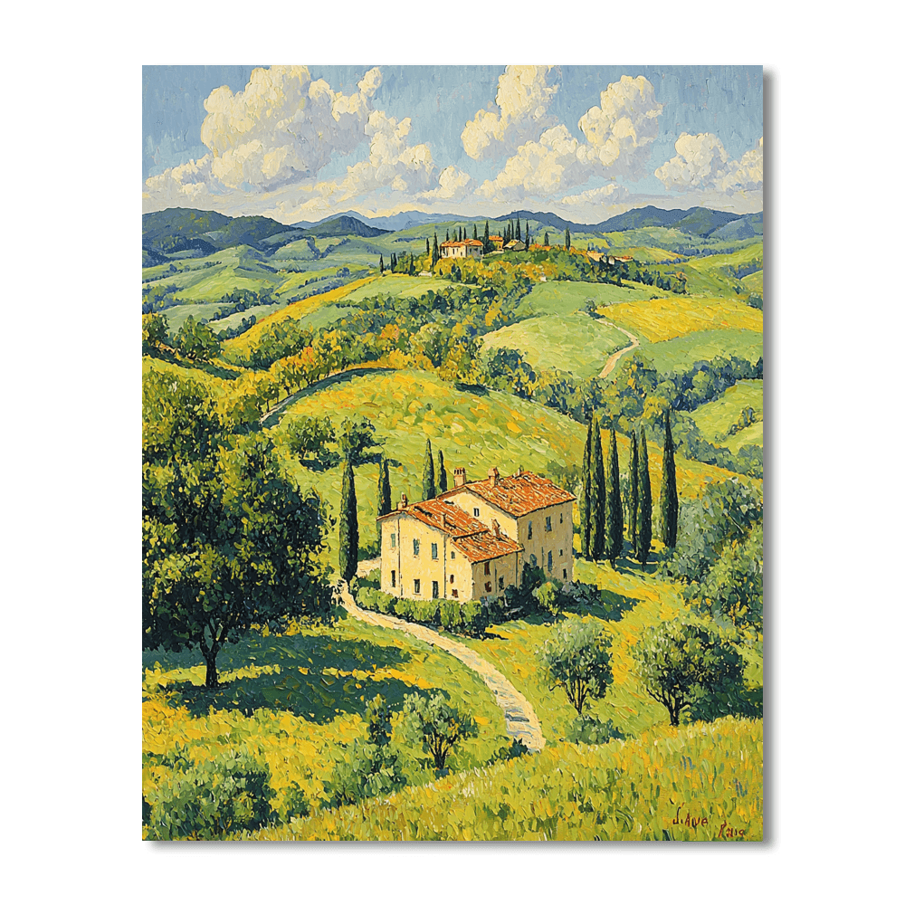 Camille Pissarro Inspired Tuscany Dreams  DIY Paint By Numbers