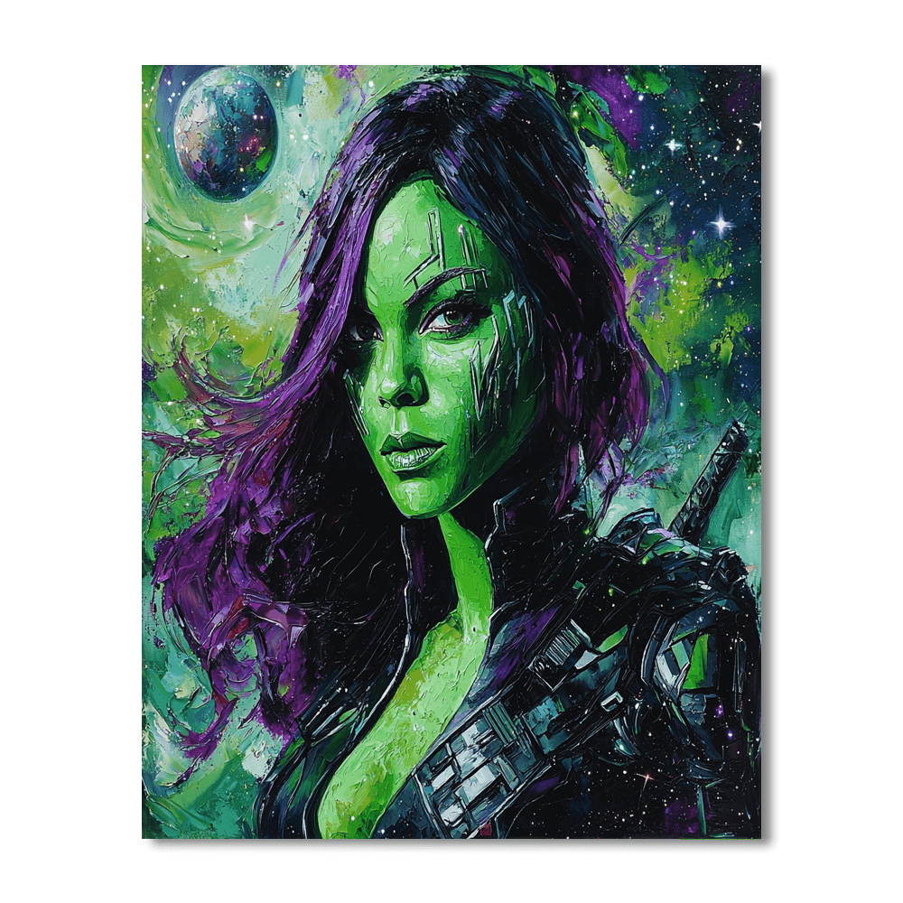 Zoe Saldana: Guardians Of The Galaxy's Fierce Warrior Gamora Paint By Number