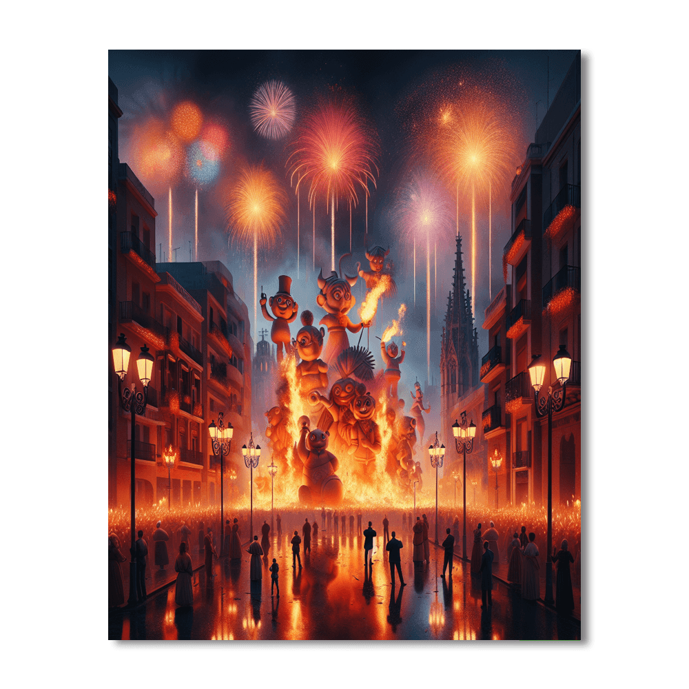 Fallas Festival - Valencia, Spain Paint By Color