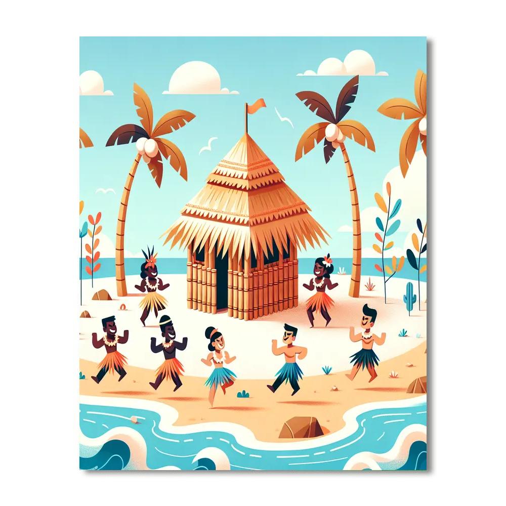 Tropical Tiki Dance Party Paint By Numbers Kits