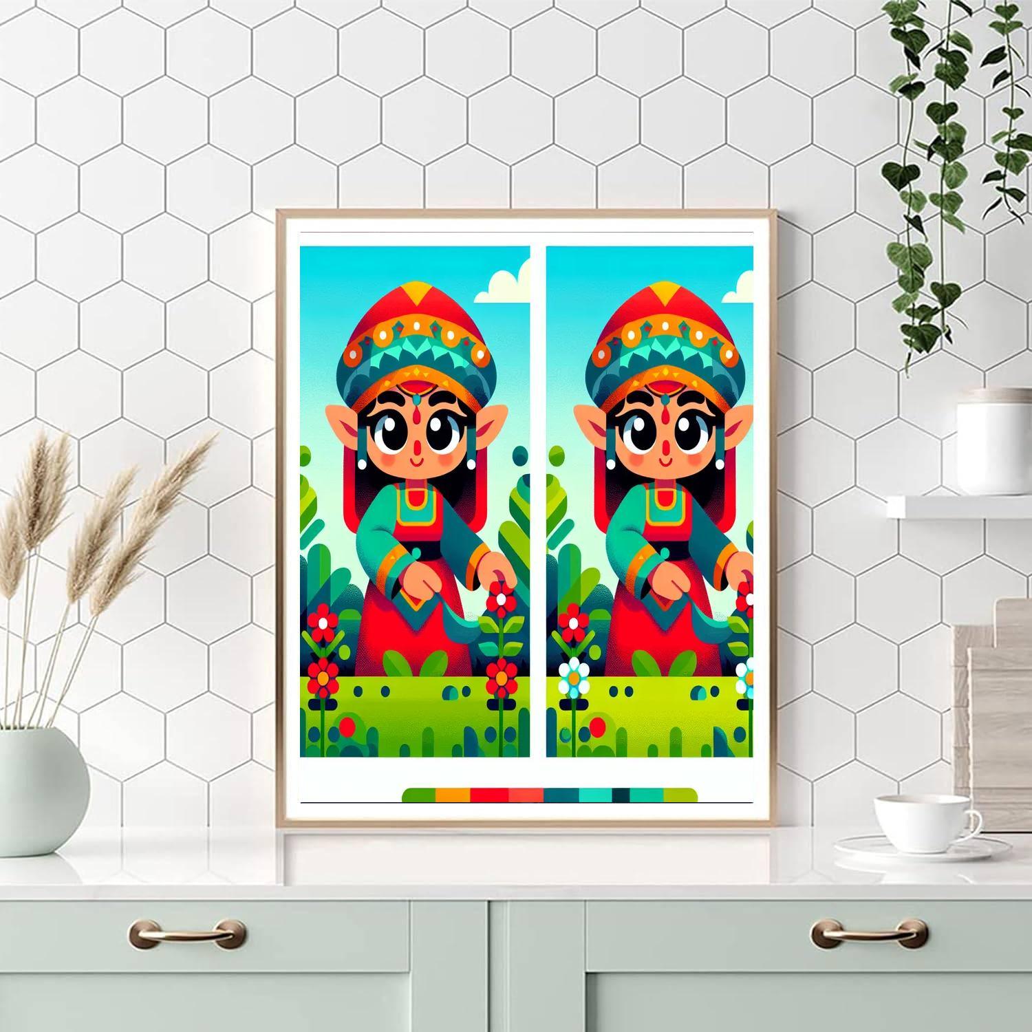 Enchanting Garden Elf Paint By Number