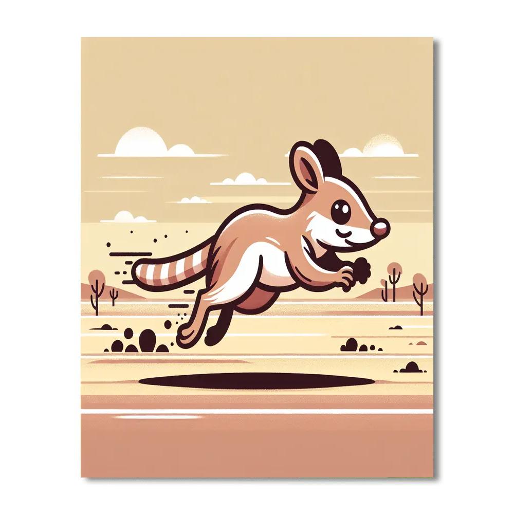 Bouncing Bandicoot Paint By Numbers Art