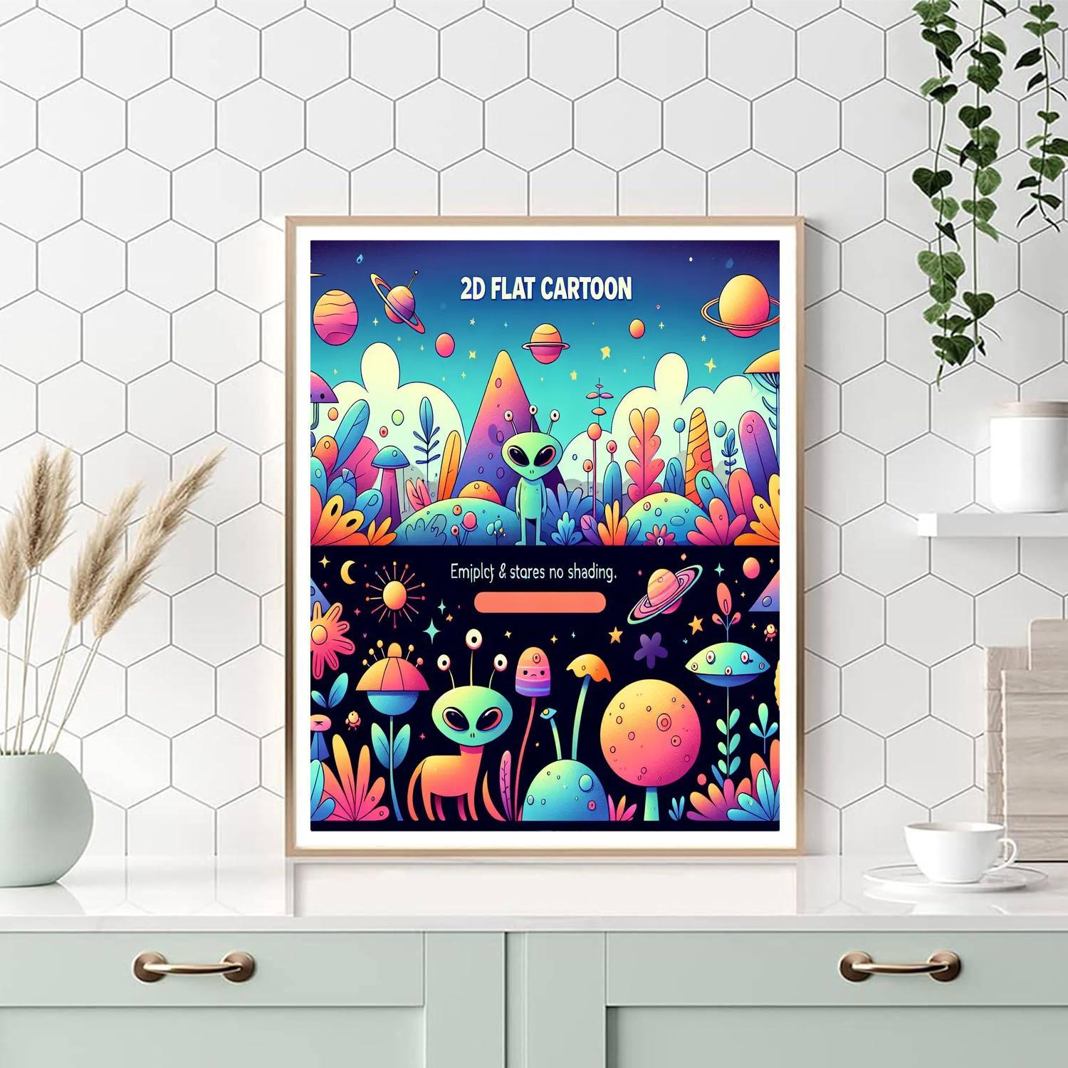 Alien Planet Adventure DIY Paint By Numbers
