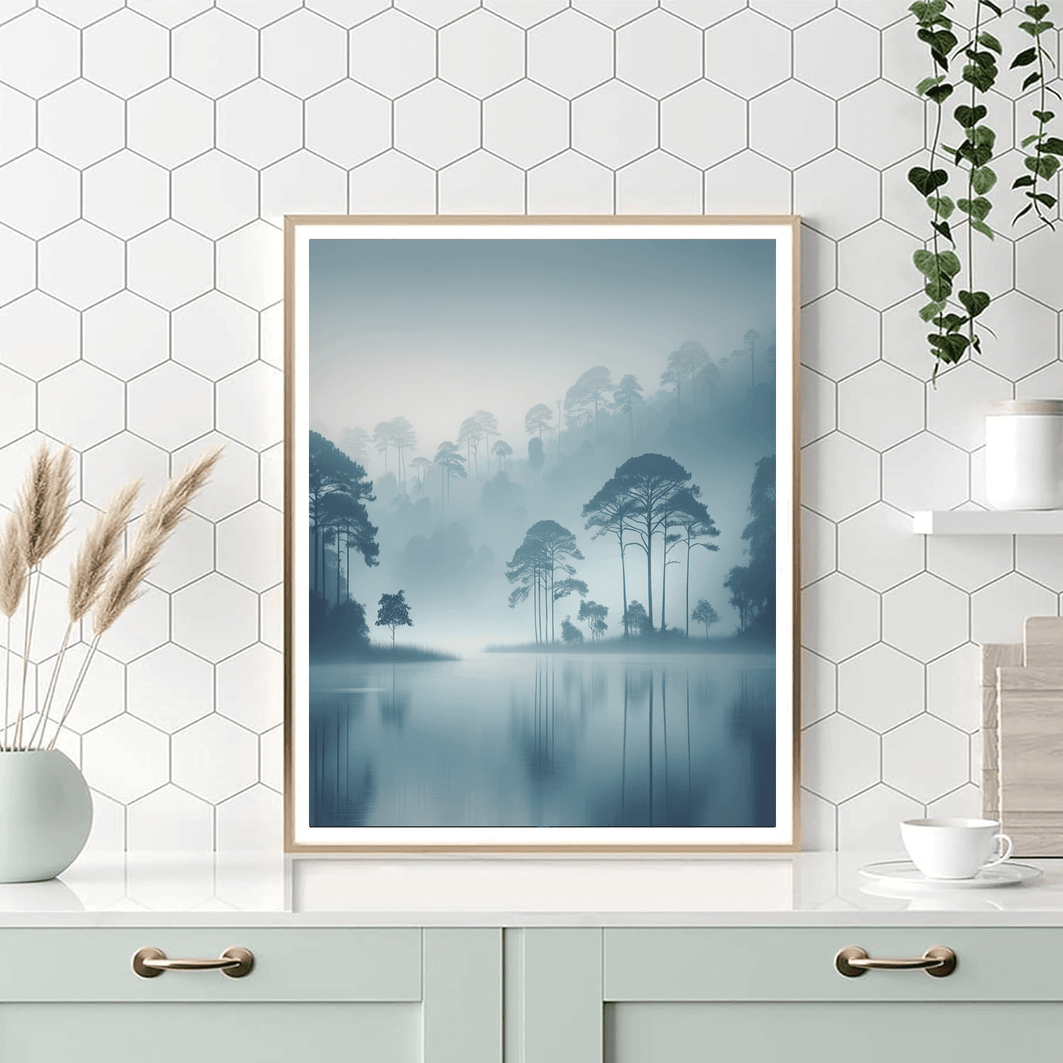 Gentle Morning Fog Number Painting