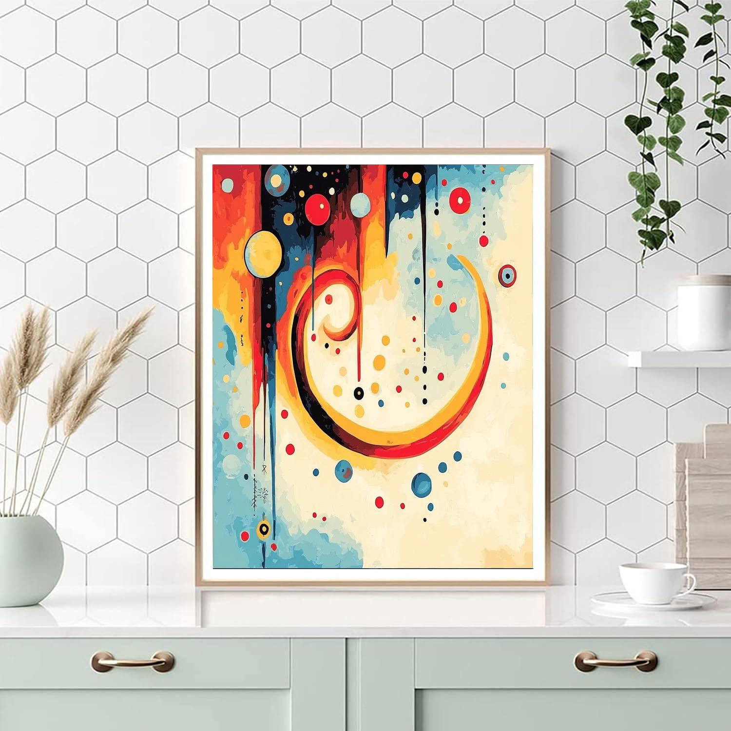 Joan Miró Inspired Cosmic Fantasia  Number Painting