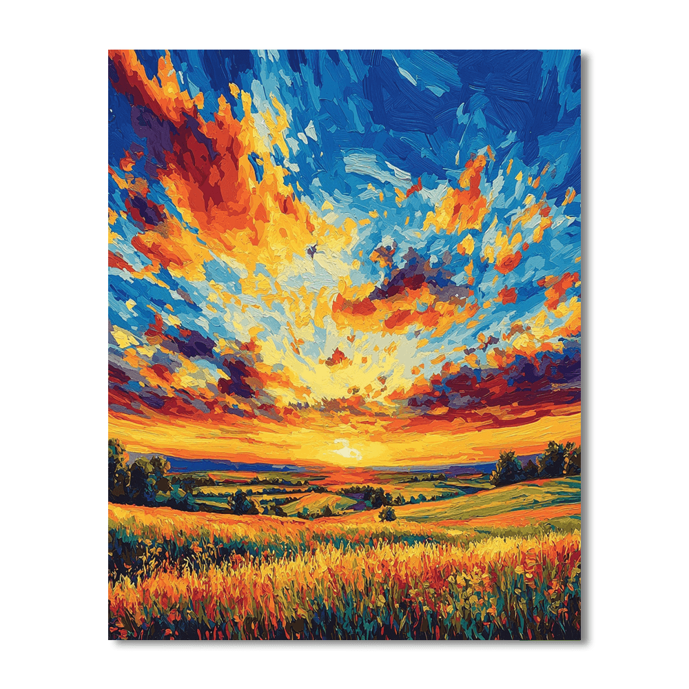 Vincent Van Gogh Inspired Summer Sunsets  Paint By Color