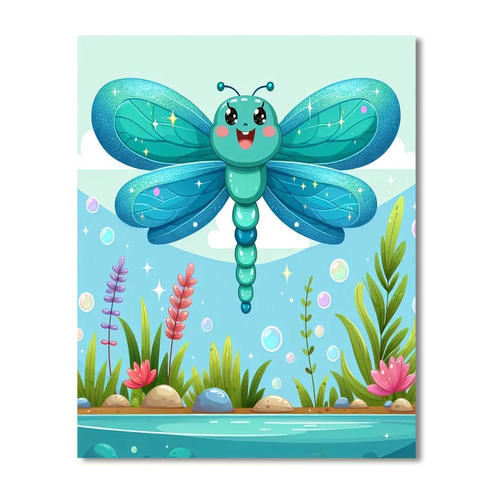 Dreamy Dragonfly DIY Paint By Numbers